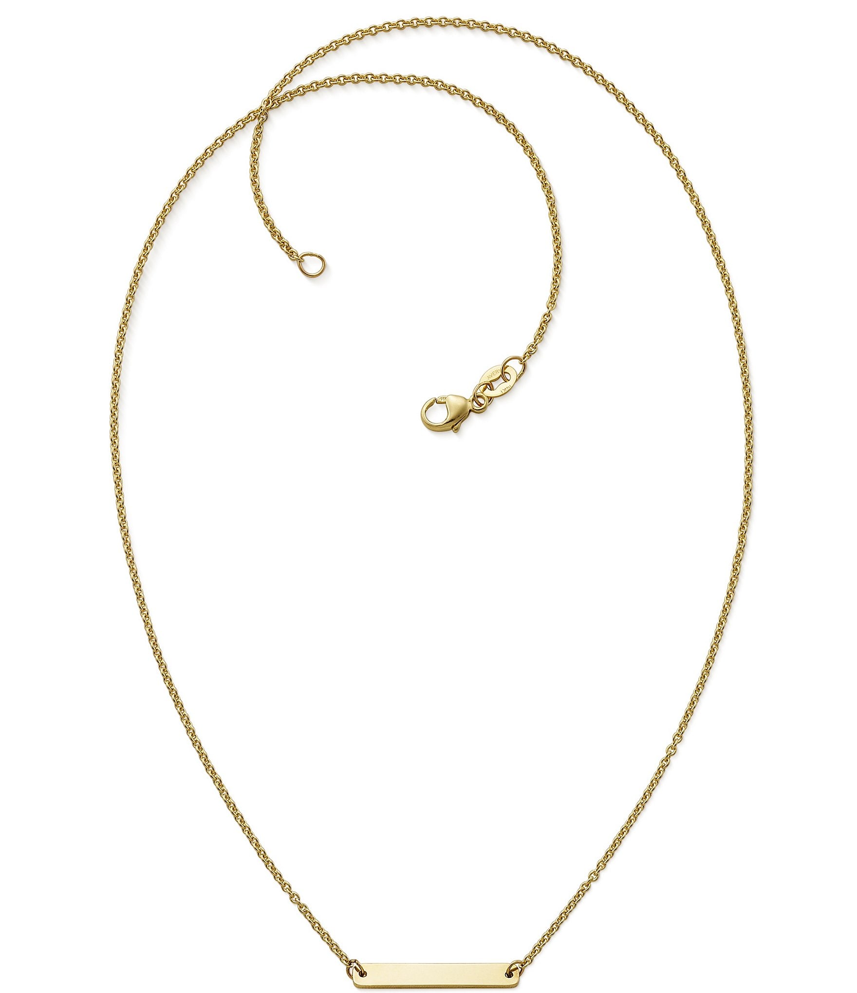 James Avery 14k Gold Petite Engravable Horizon Necklace | Dillard's