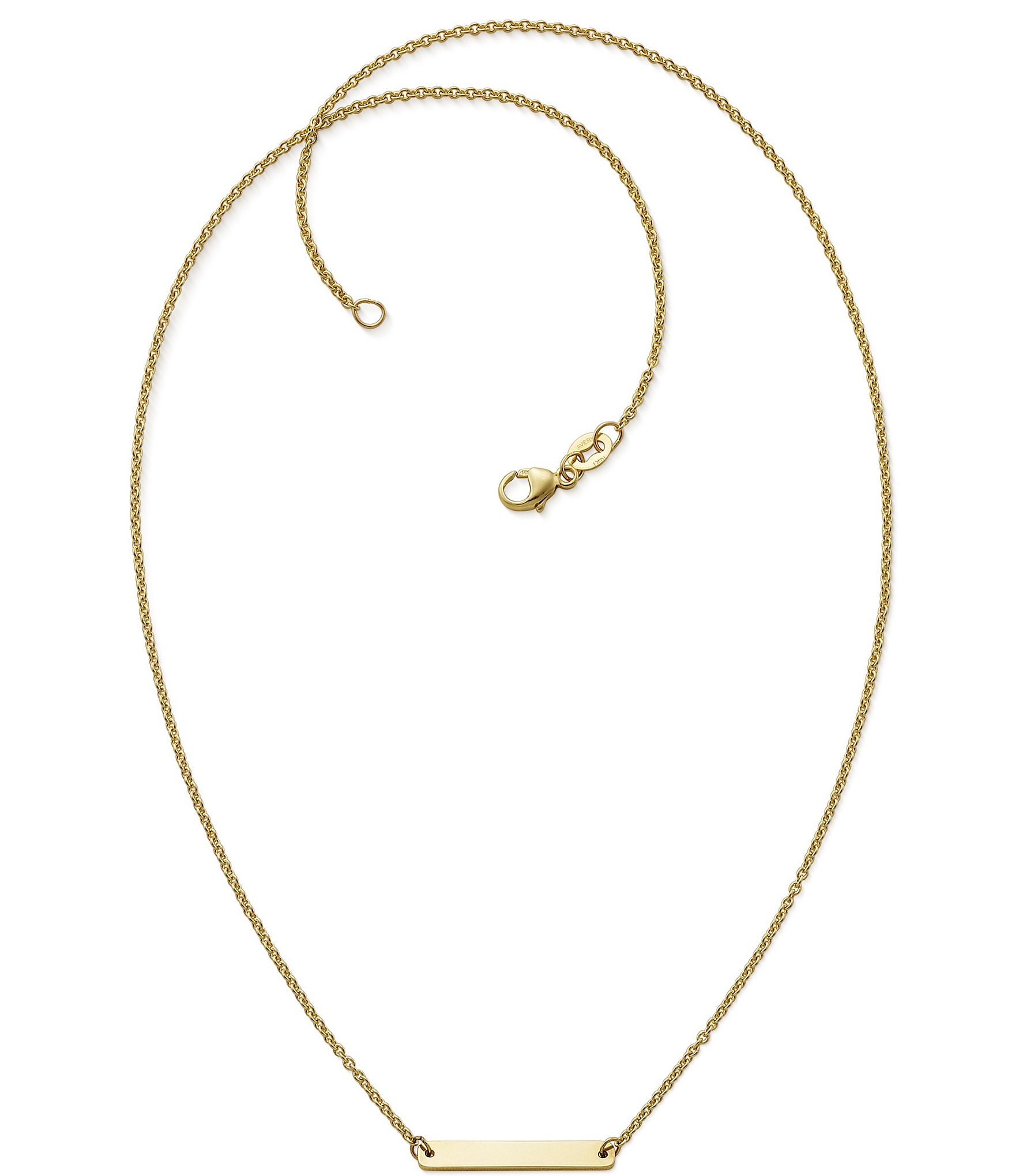 James Avery 14K Gold Petite Engravable Horizon Necklace