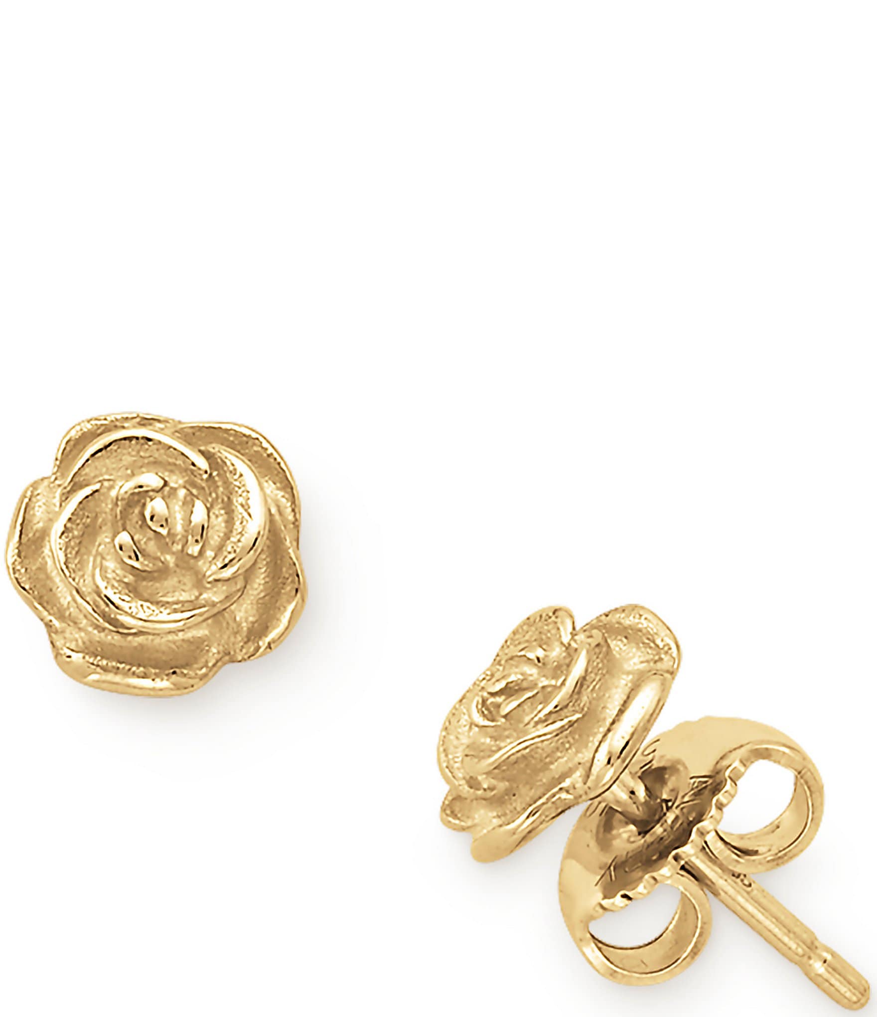 James Avery 14K Gold Rose Ear Posts