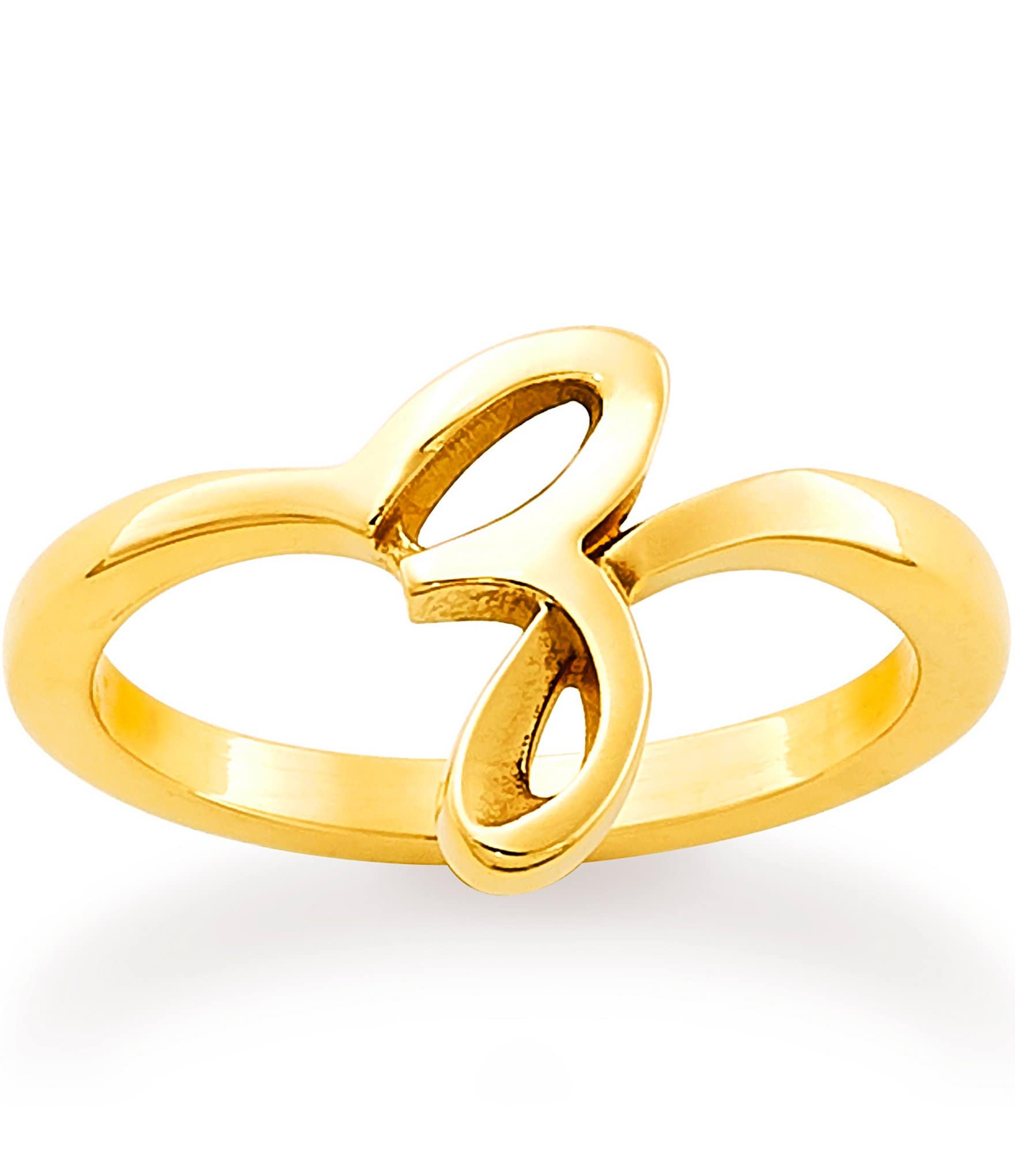 James Avery 14k Gold Script Initial Ring