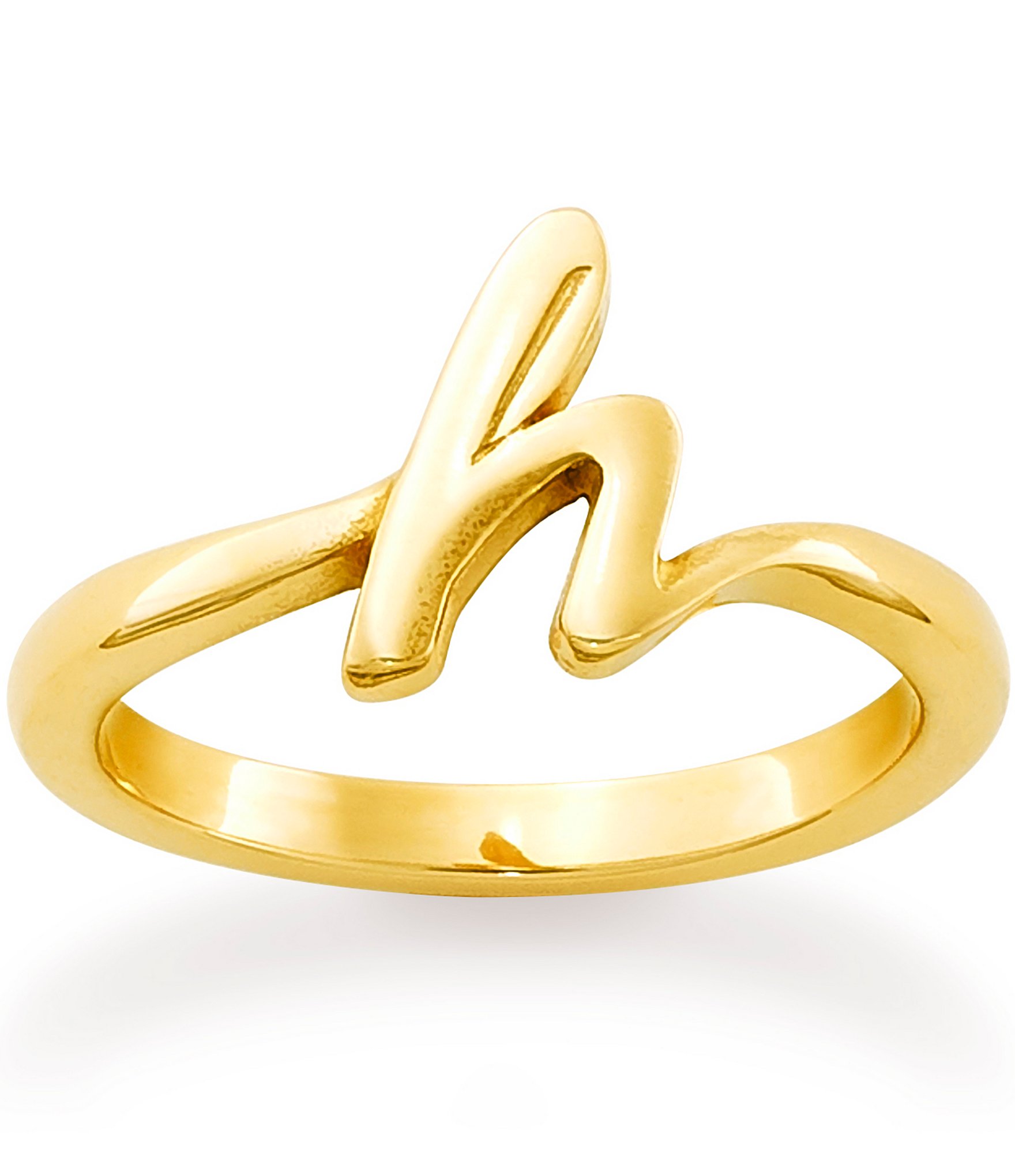 James Avery 14k Gold Script Initial Ring