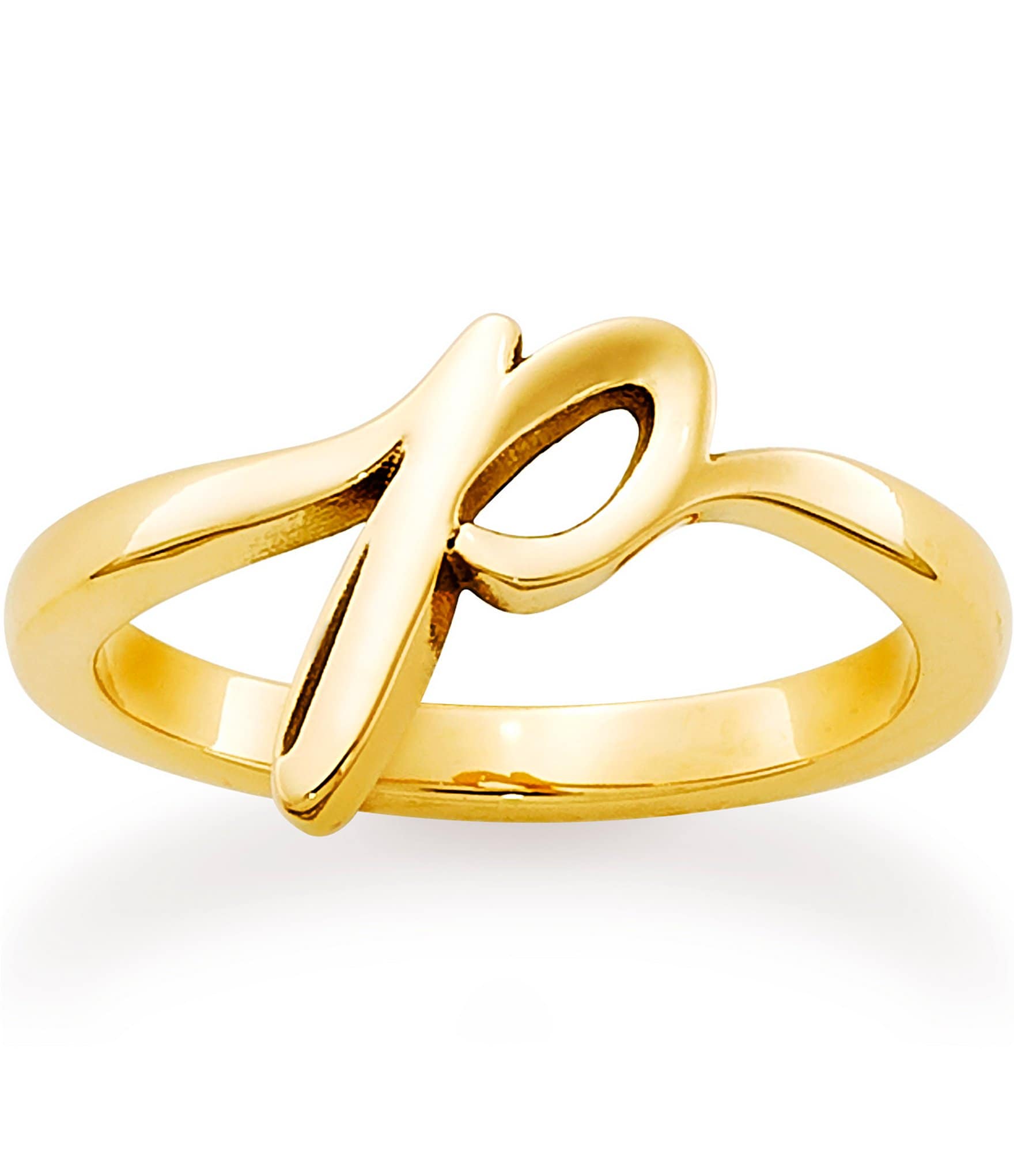 James Avery 14k Gold Script Initial Ring