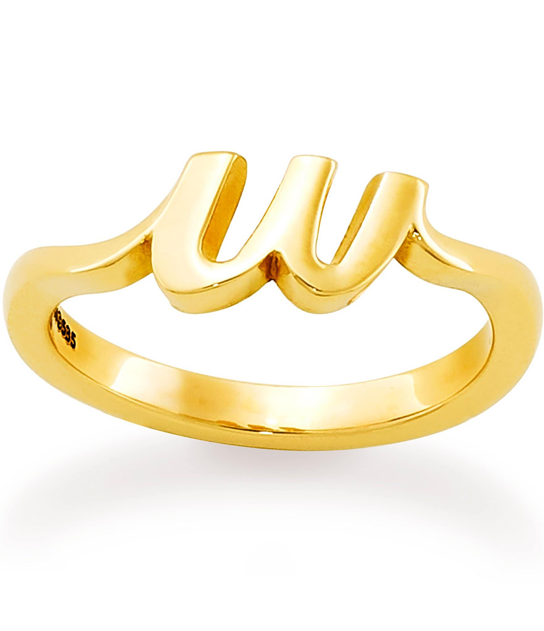 James Avery 14k Gold Script Initial Ring