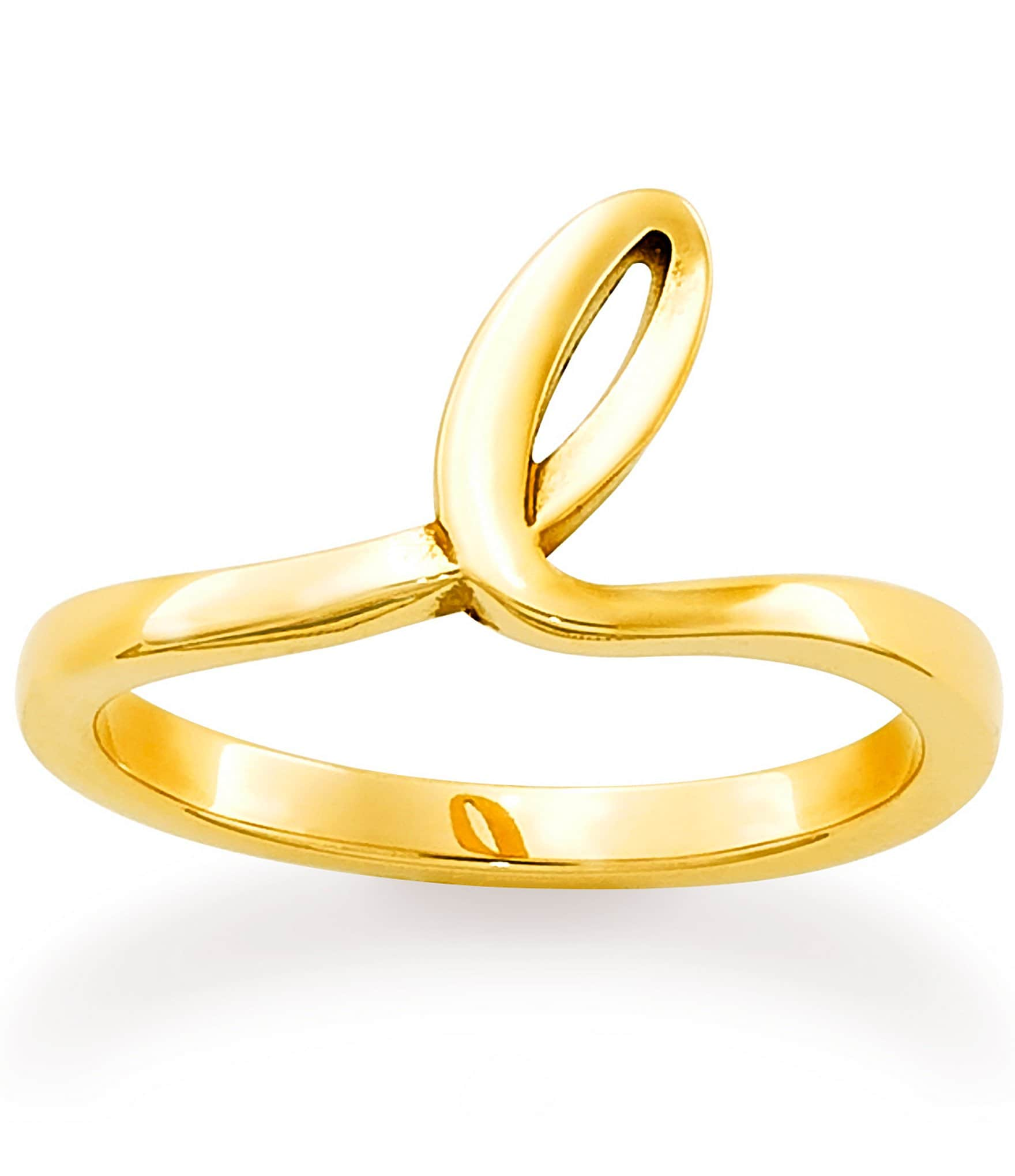 James Avery 14k Gold Script Initial Ring