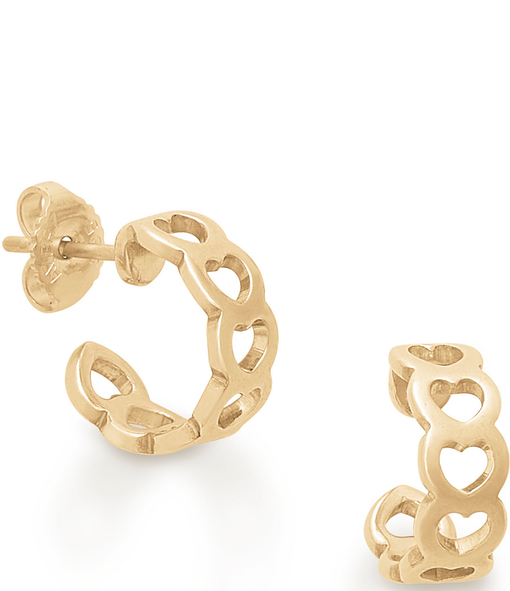 James Avery 14K Gold Tiny Hearts Hoop Earrings