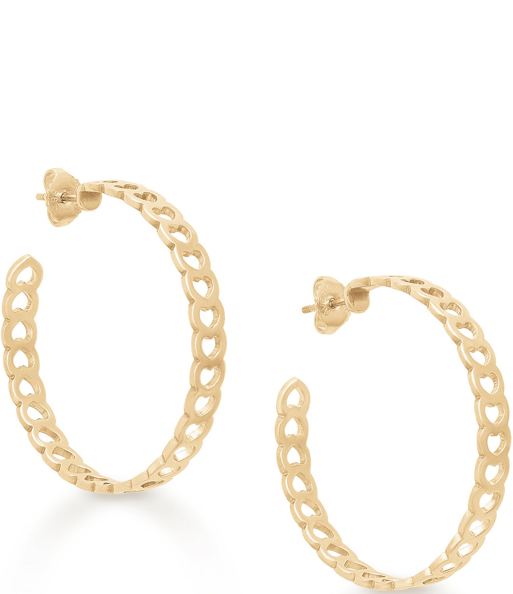 James Avery 14K Gold Tiny Hearts Hoop Earrings