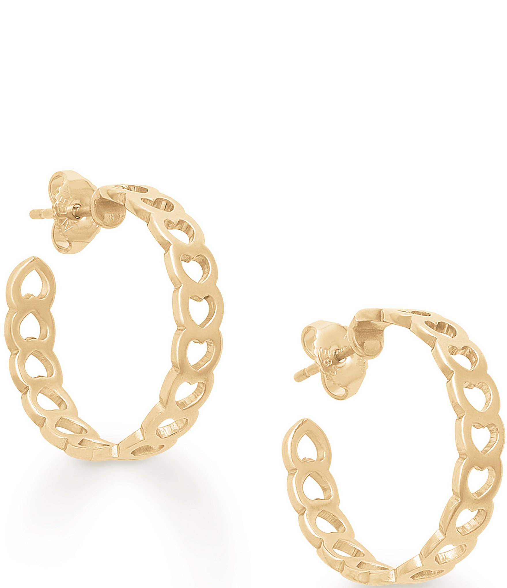 James Avery 14K Gold Tiny Hearts Hoop Earrings