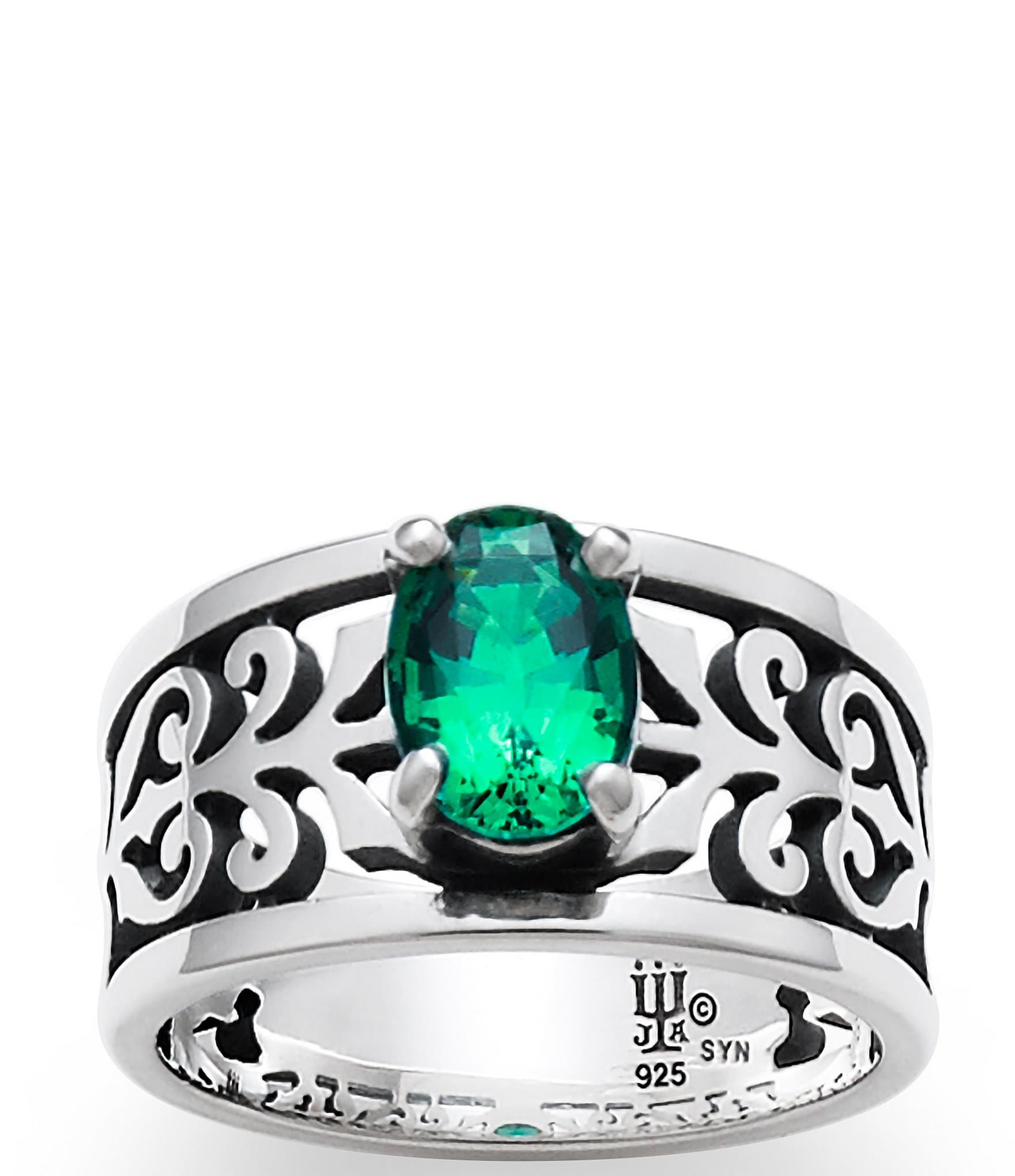 James Avery Sterling Silver Adoree Ring With Lab Created Emerald