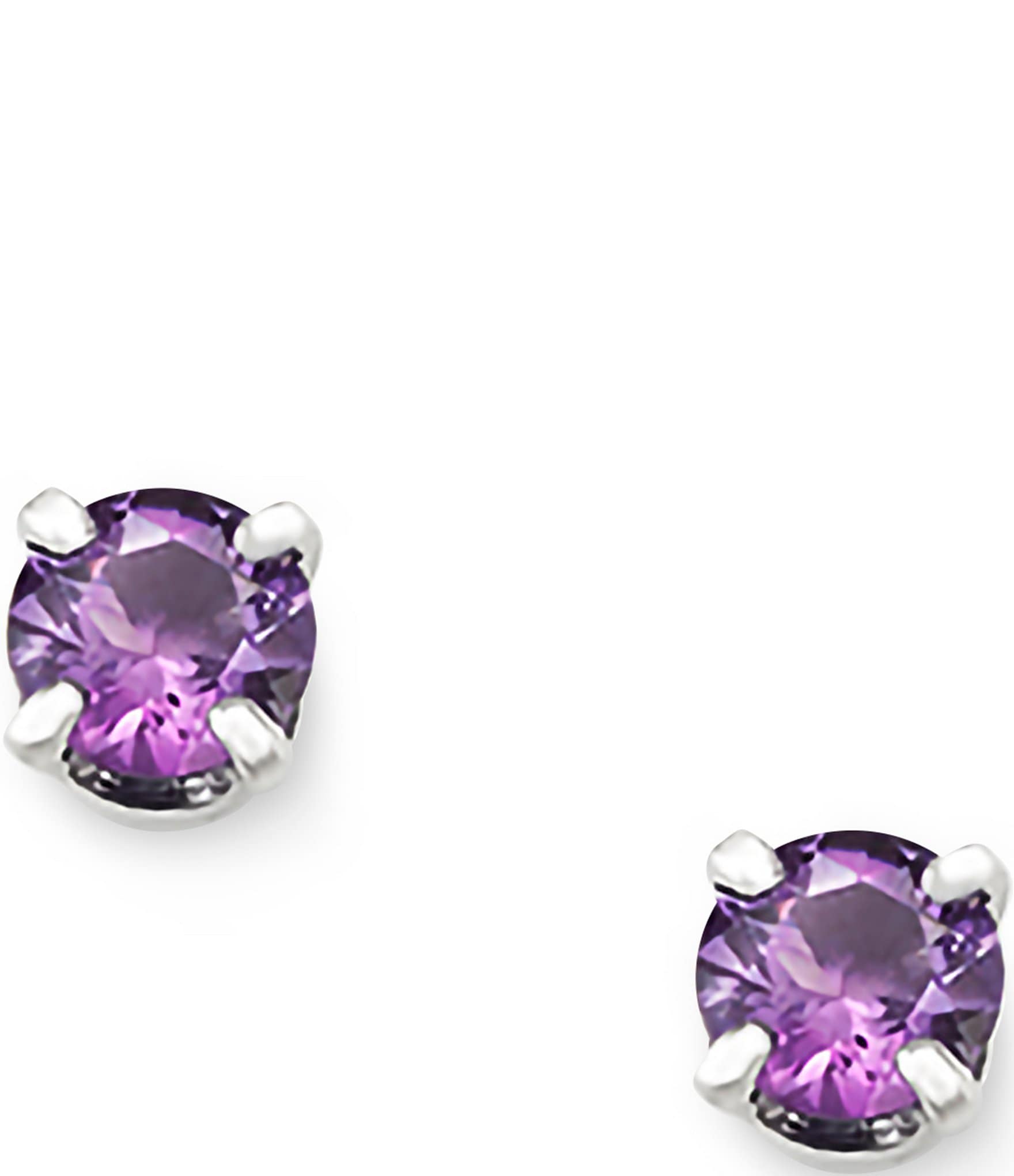 James Avery Amethyst Gemstone February Birthstone Ear Posts