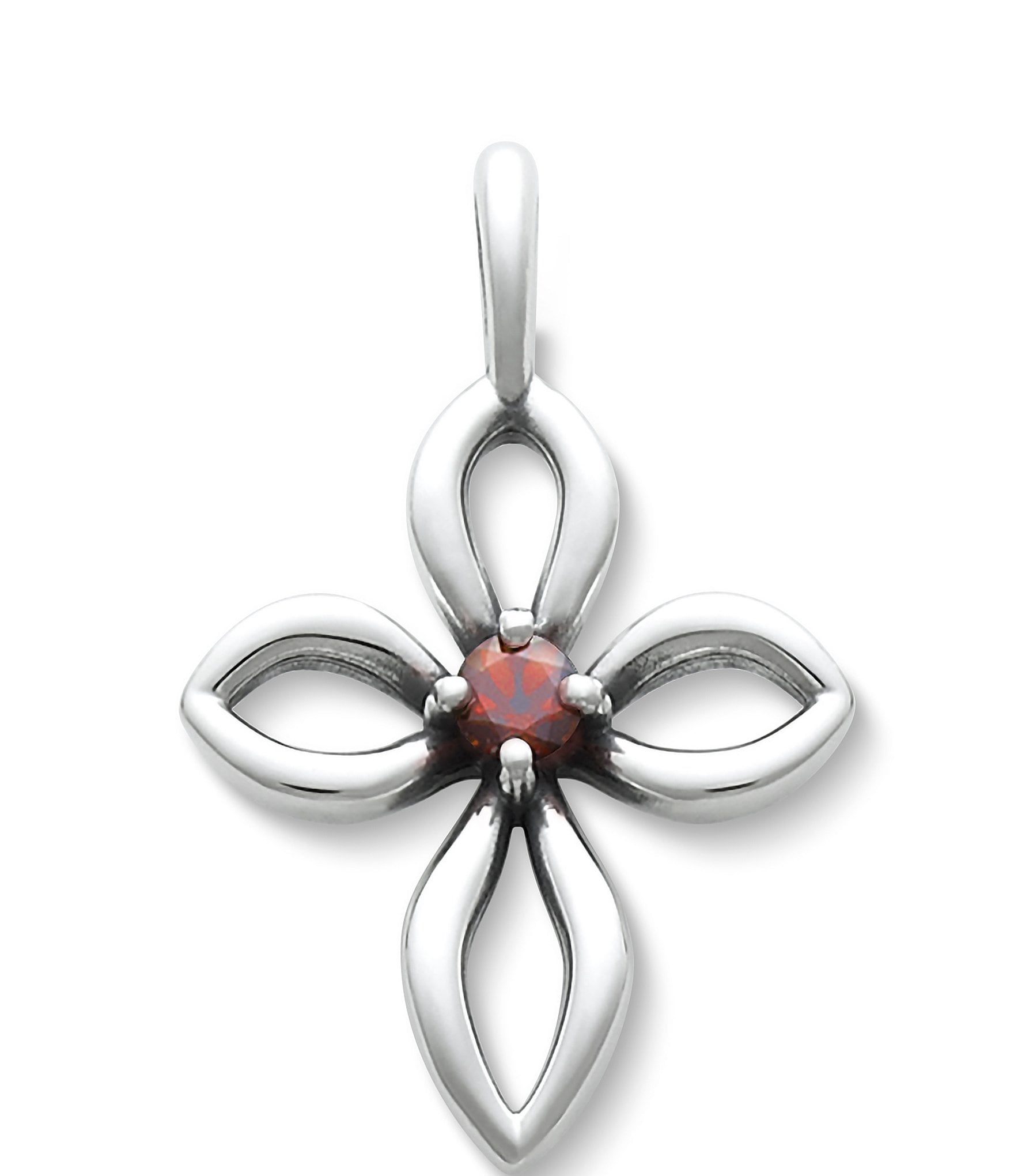 James Avery Avery Remembrance Cross January Birthstone with Garnet