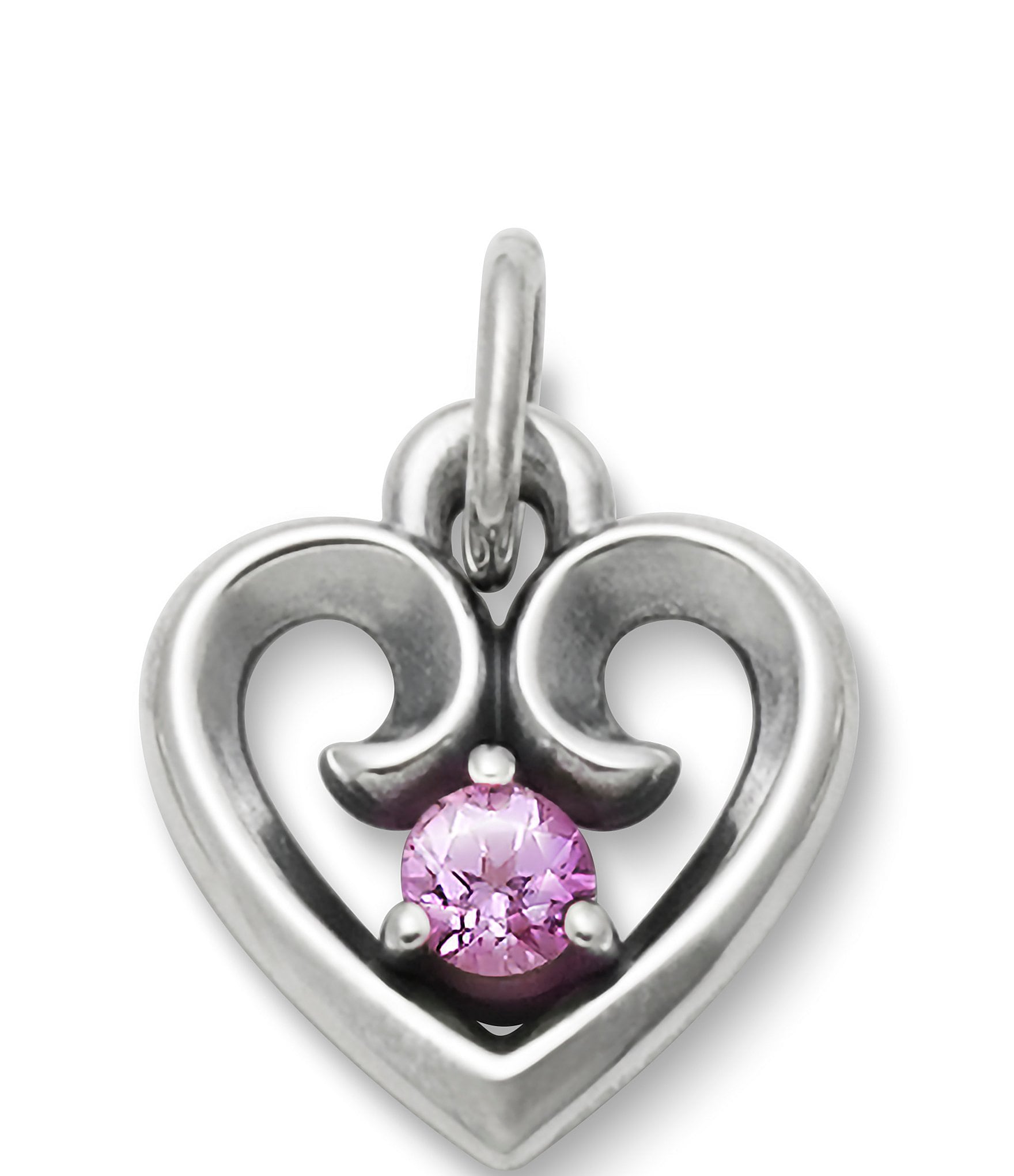 James Avery Avery Remembrance Heart Pendant October Birthstone with Lab ...