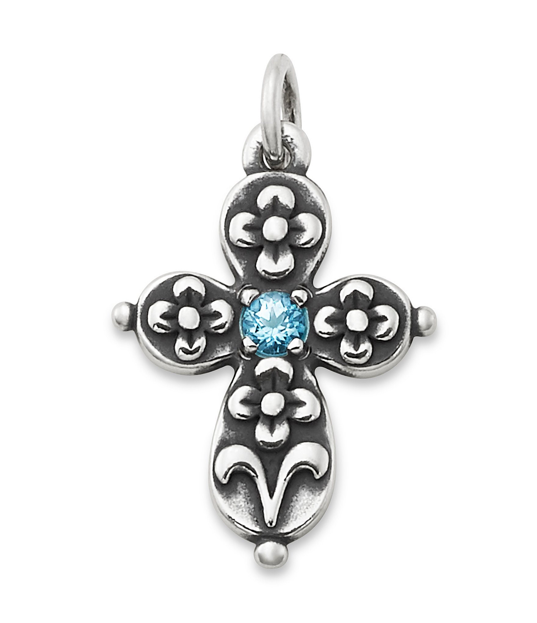 james avery blue topaz pendant