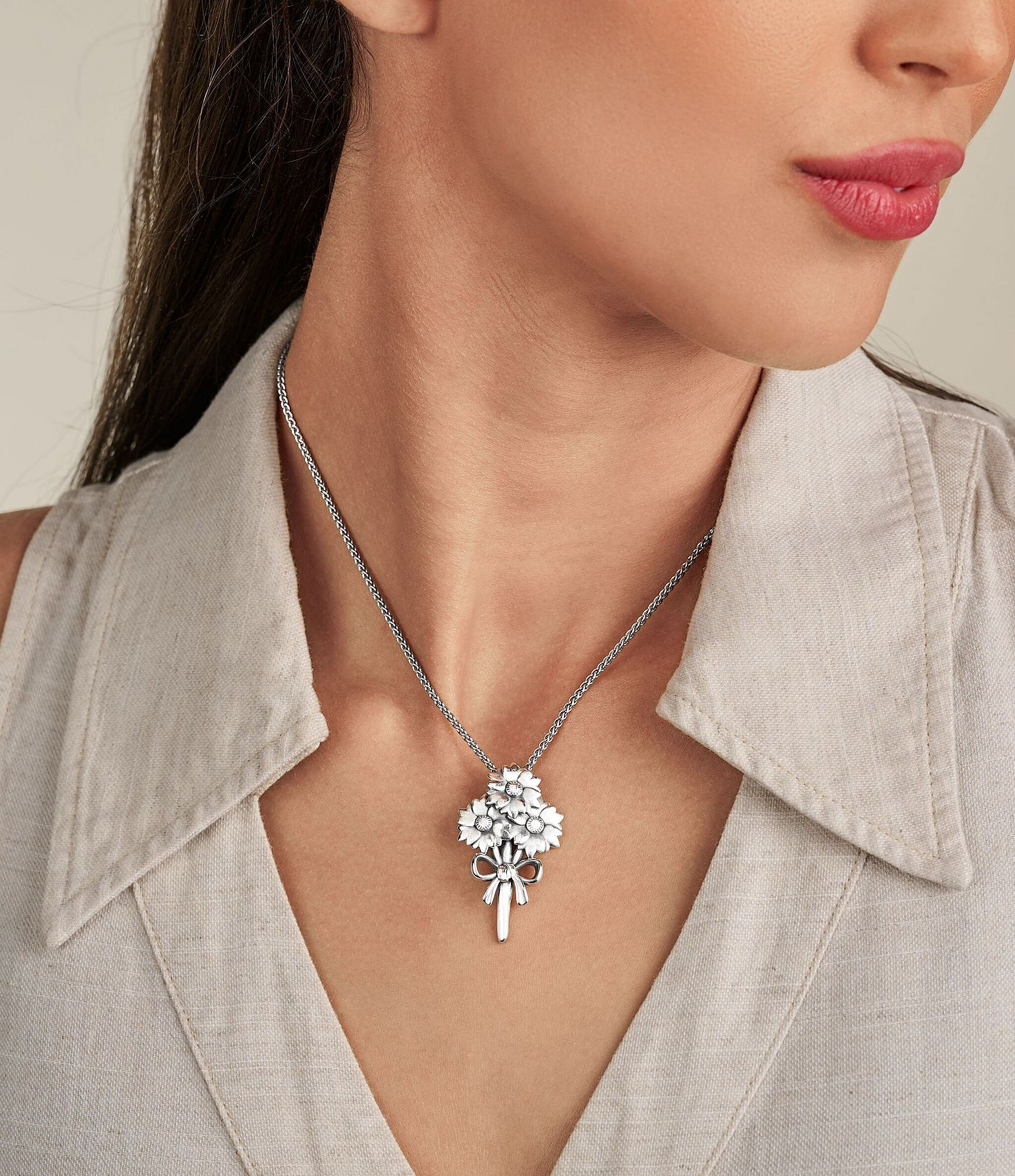 James Avery Bouquet with Bow Pendant