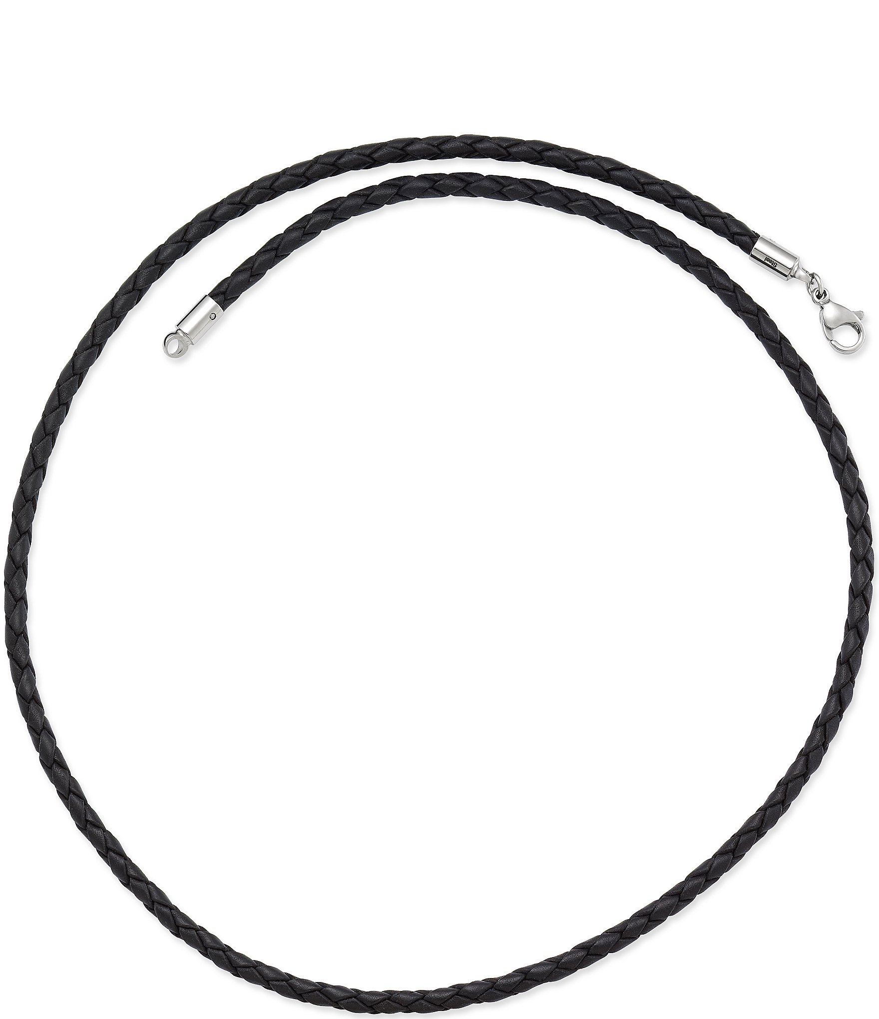 James Avery Braided Black Leather Necklace - 22 in.