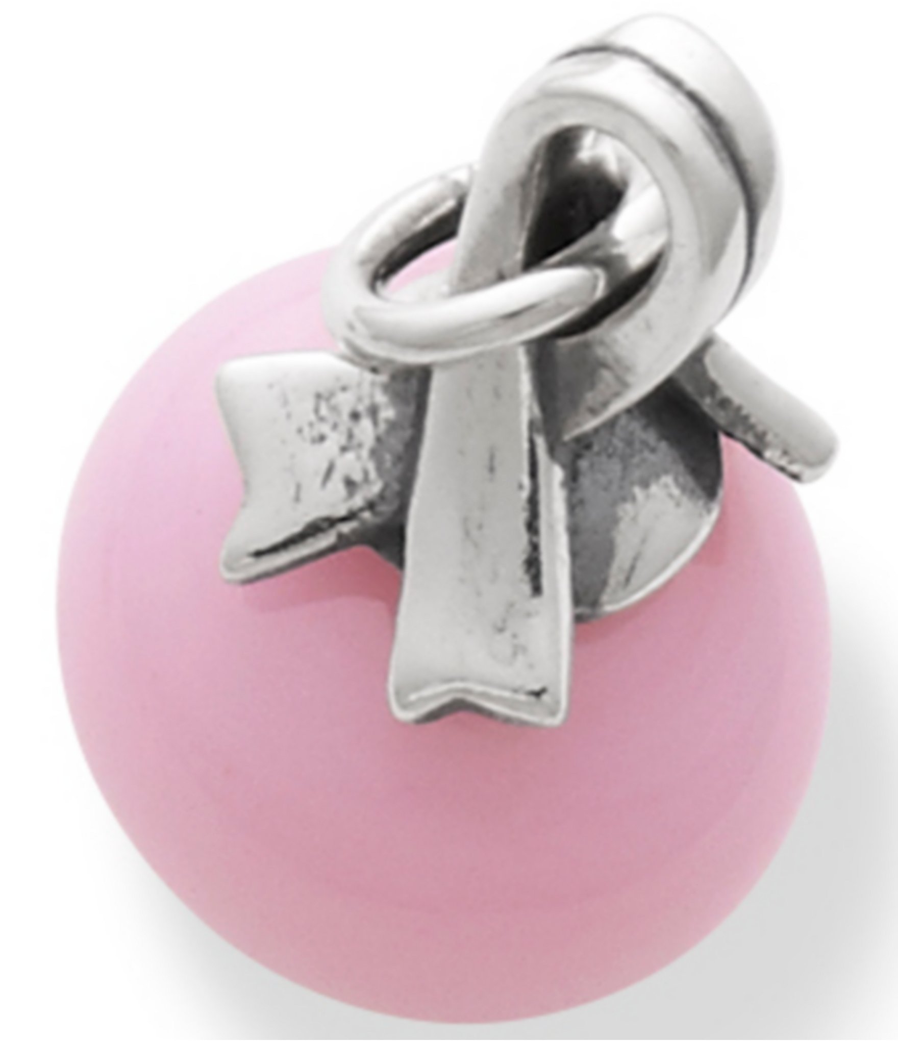 James Avery Breast Cancer Awareness Ribbon Finial with Pink Charm