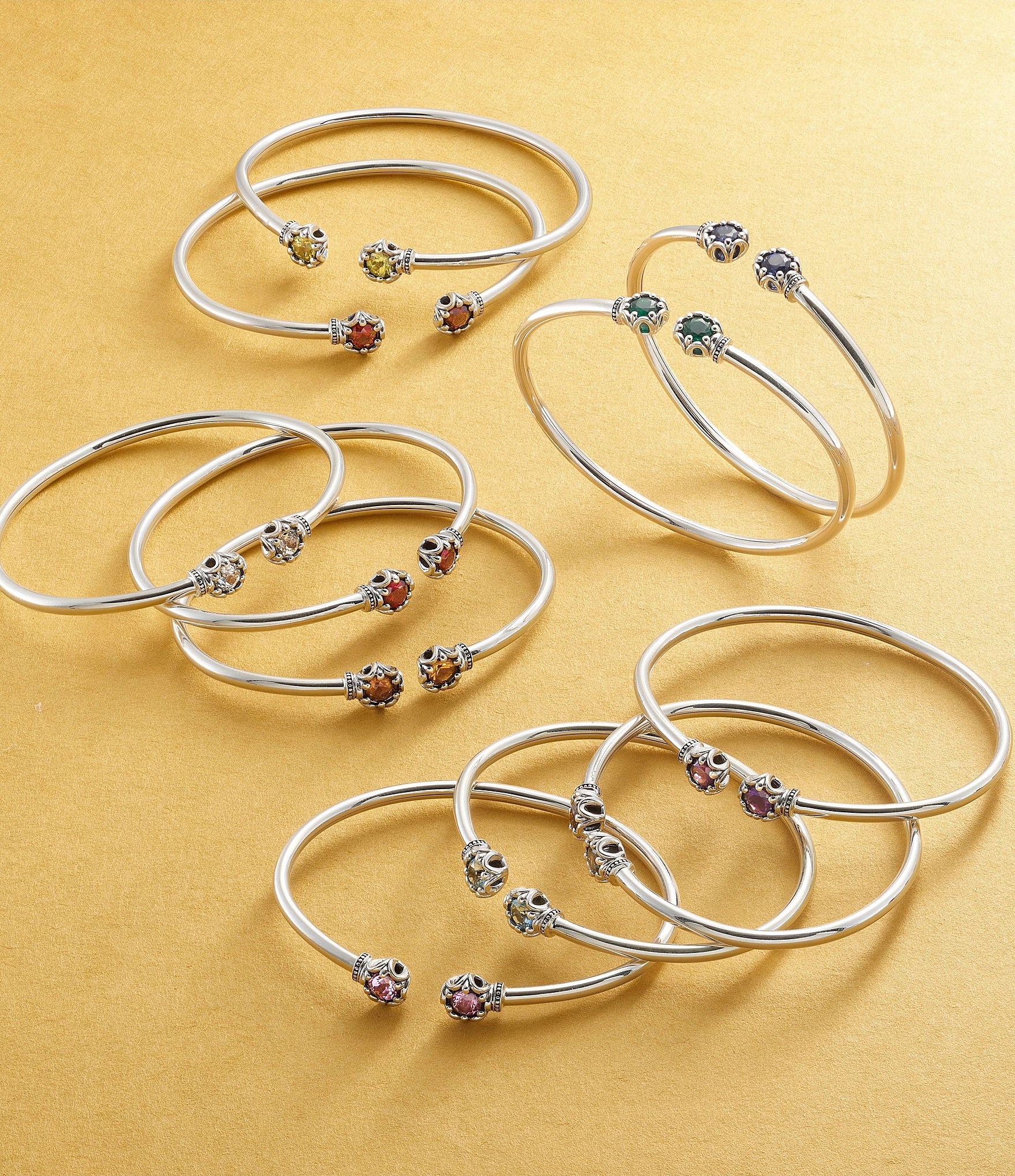 James Avery Cherished Birthstone Lab-Created Flexible Cuff Bracelet