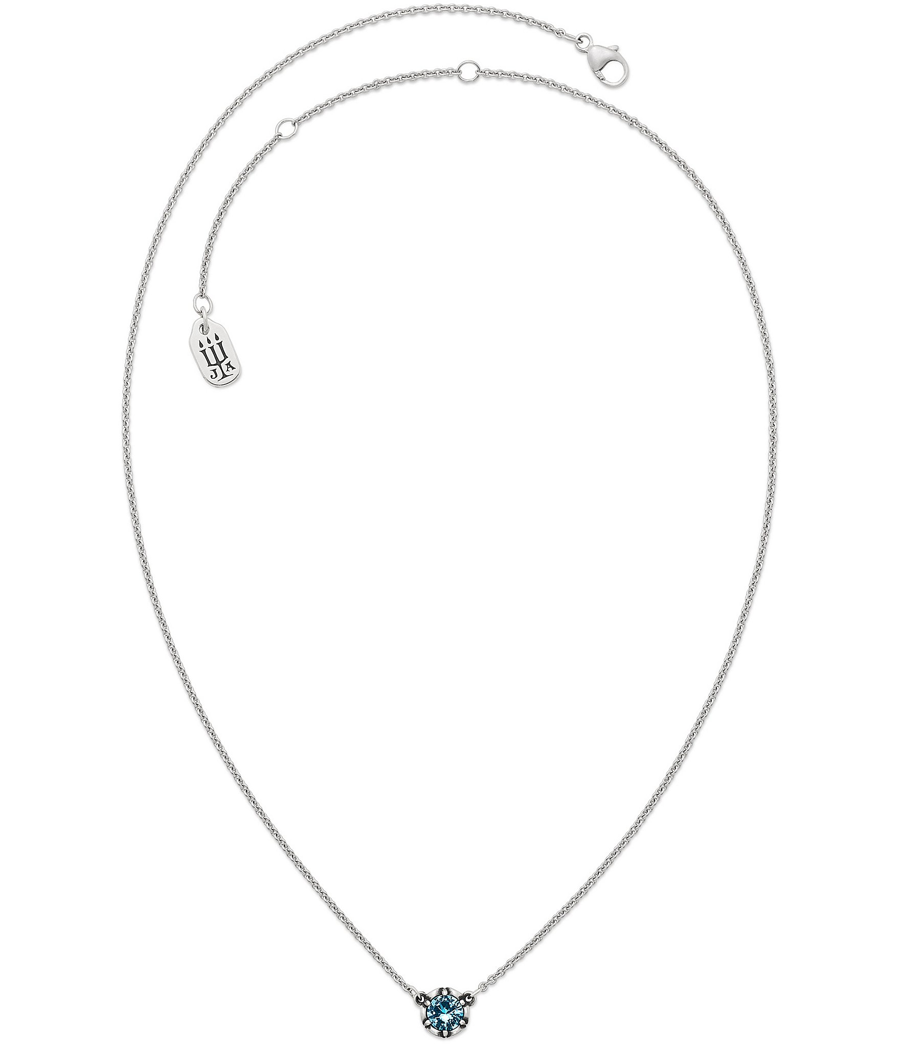 James Avery Cherished Birthstone Necklace with Blue Topaz