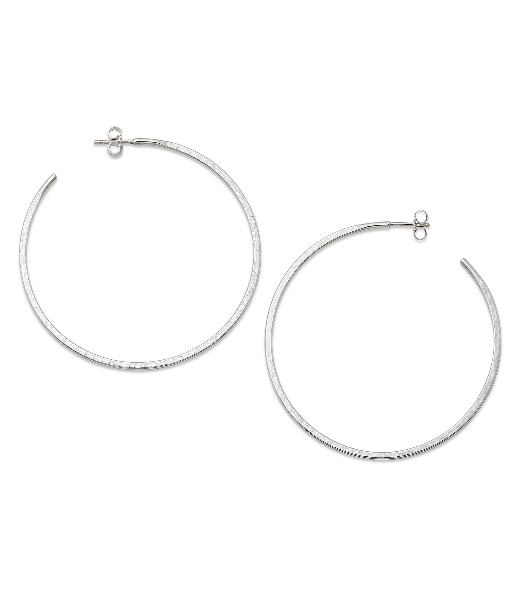 James Avery Classic Sterling Silver Hammered Hoop Earrings Extra Large   Dillards