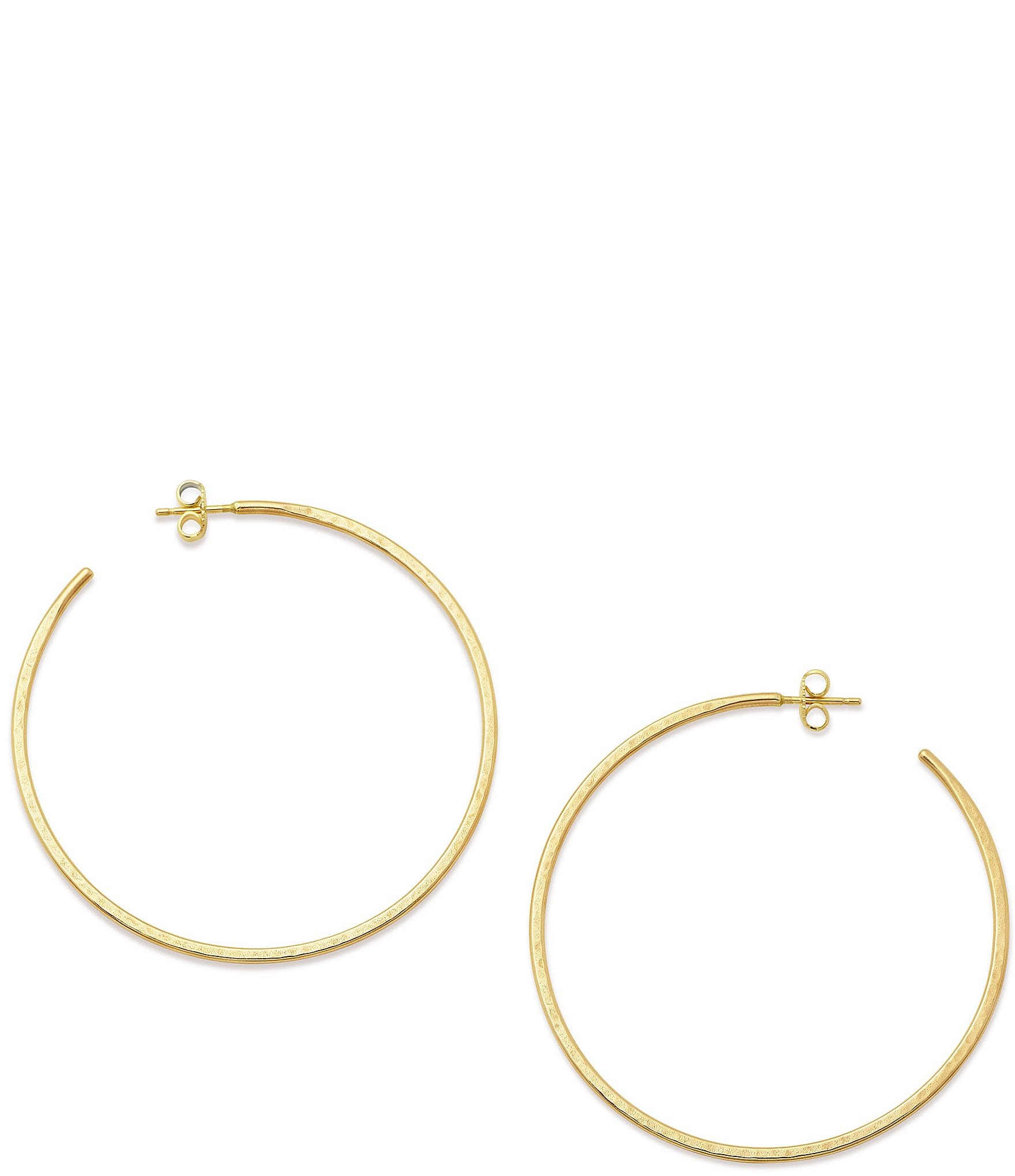 9ct Gold Extra Large Sleeper Hoop Earrings 65mm  Bijou Jewellery