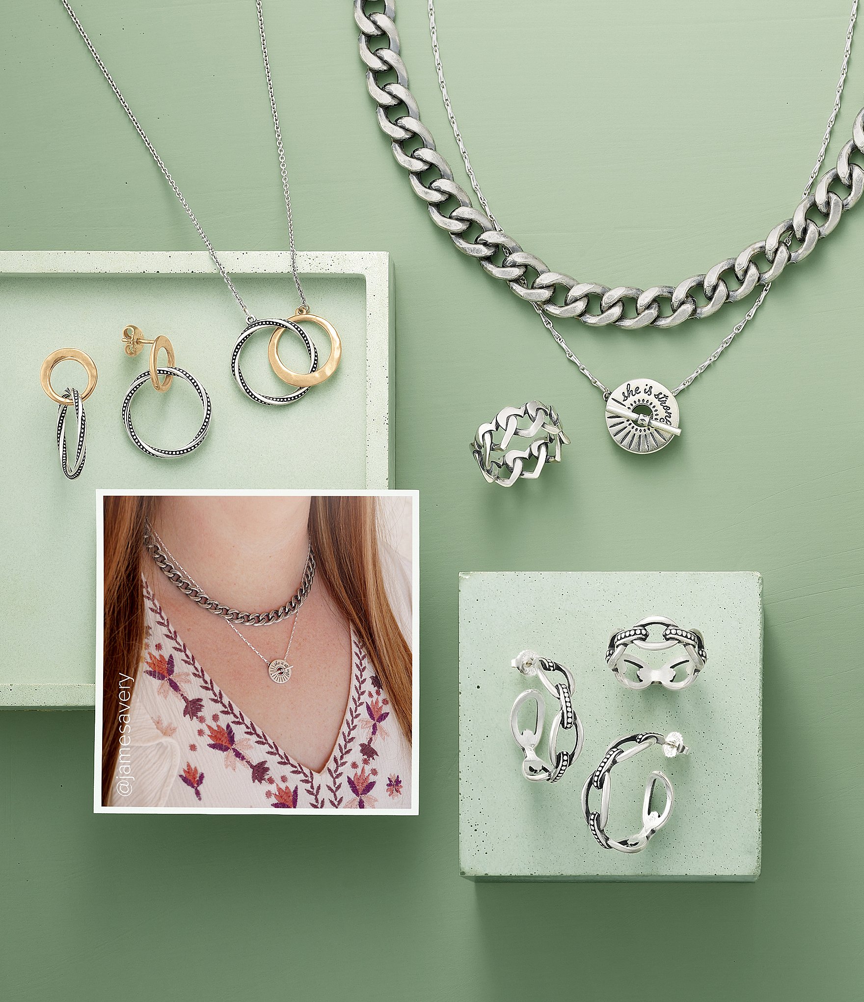 James Avery Connected Circles Necklace