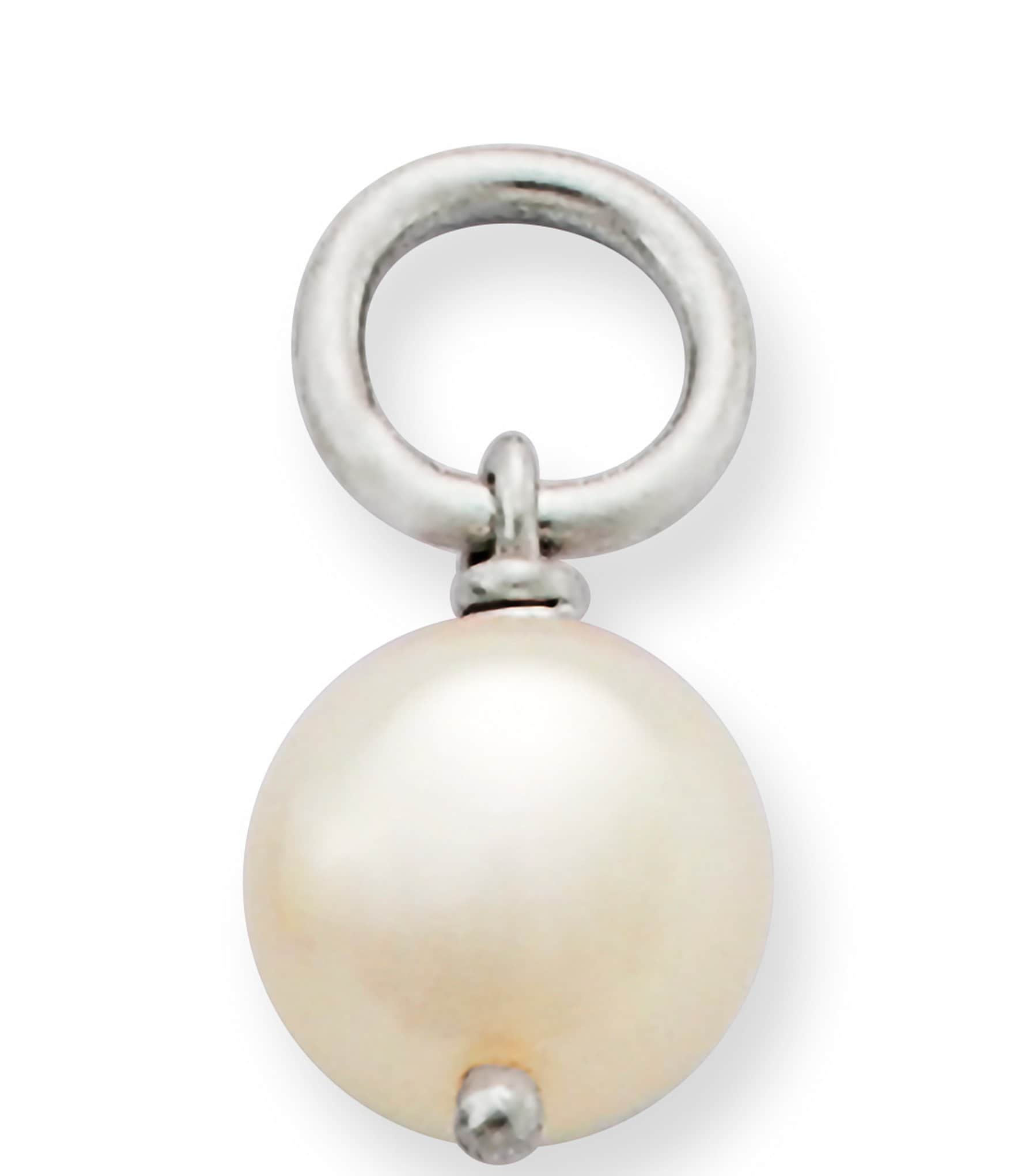 James Avery Cultured Pearl Bead Charm - Silver/White