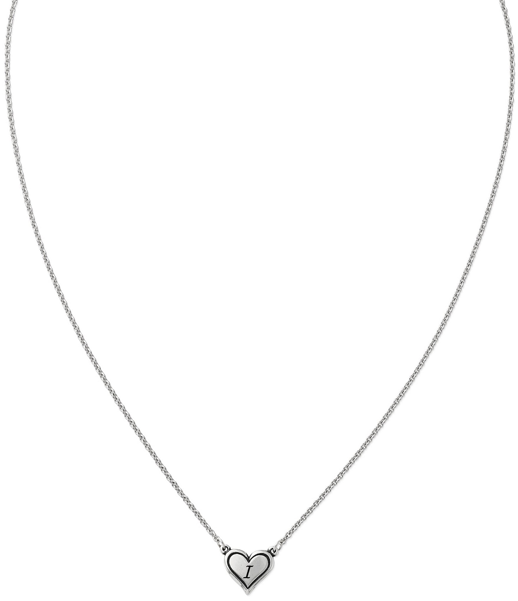 James Avery Short Delicate Heart Initial Necklace | Dillard's