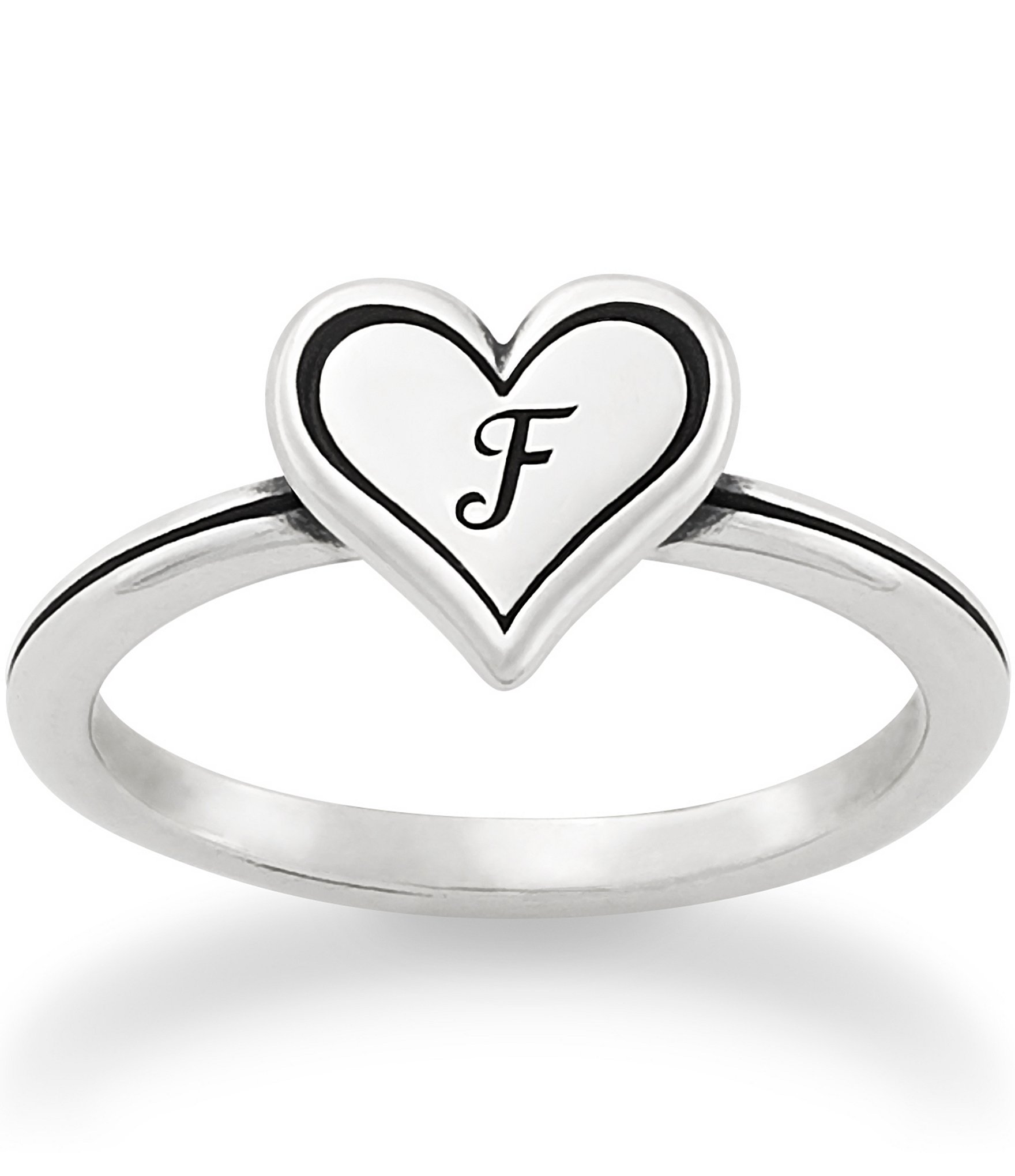 James Avery Delicate Heart Initial Ring