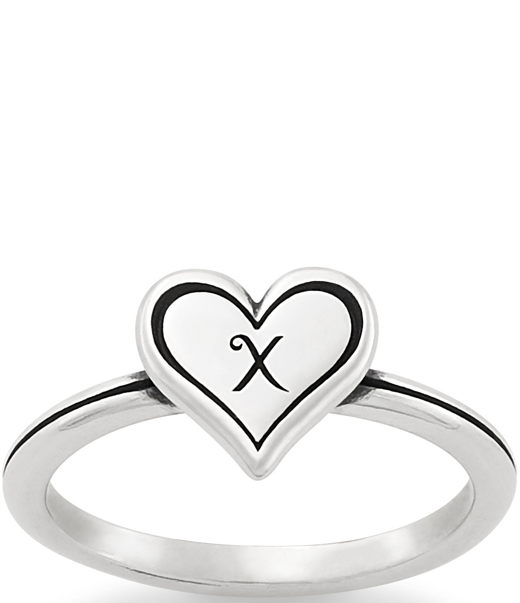 James Avery Delicate Heart Initial Ring