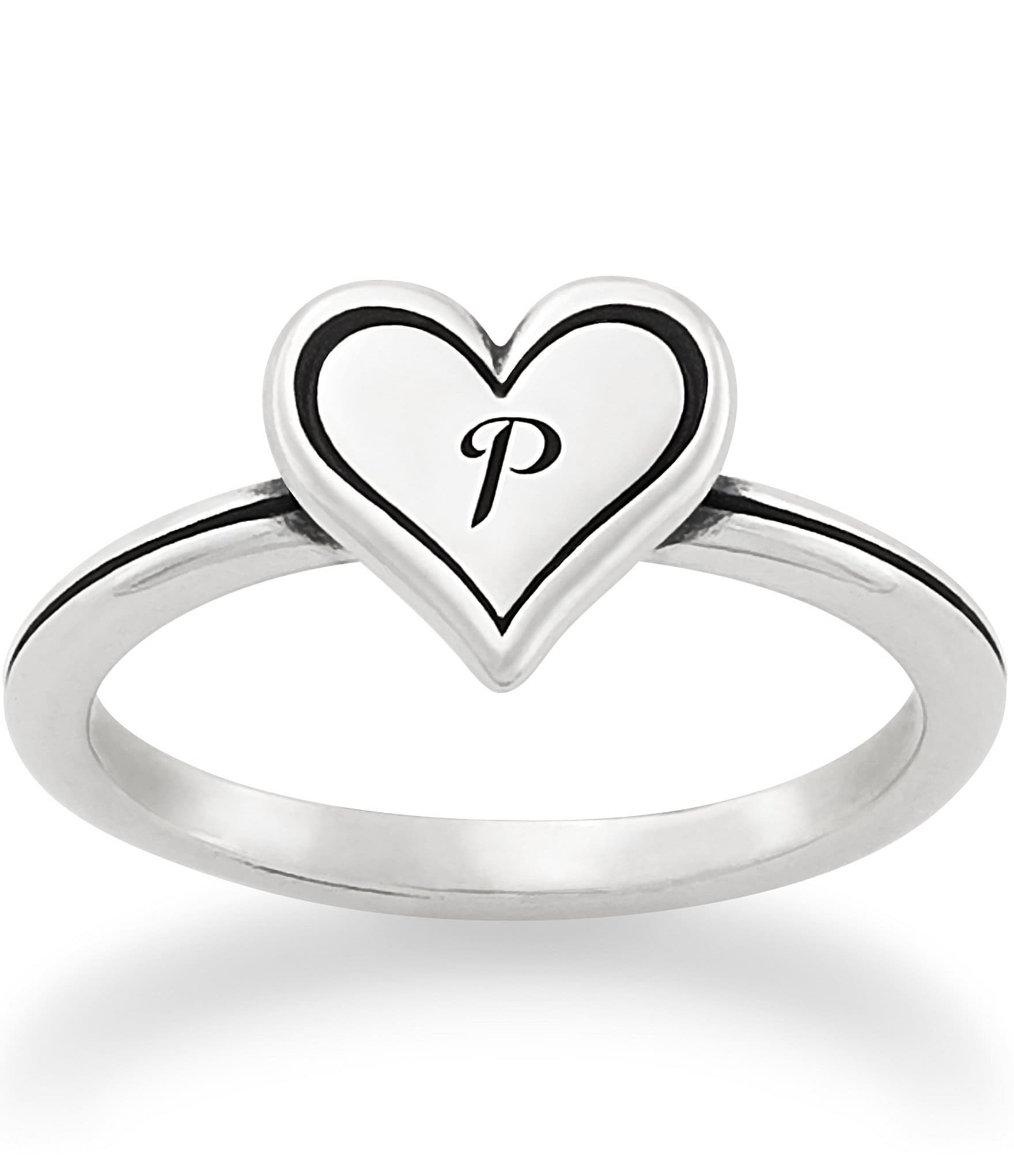 James Avery Delicate Heart Initial Ring