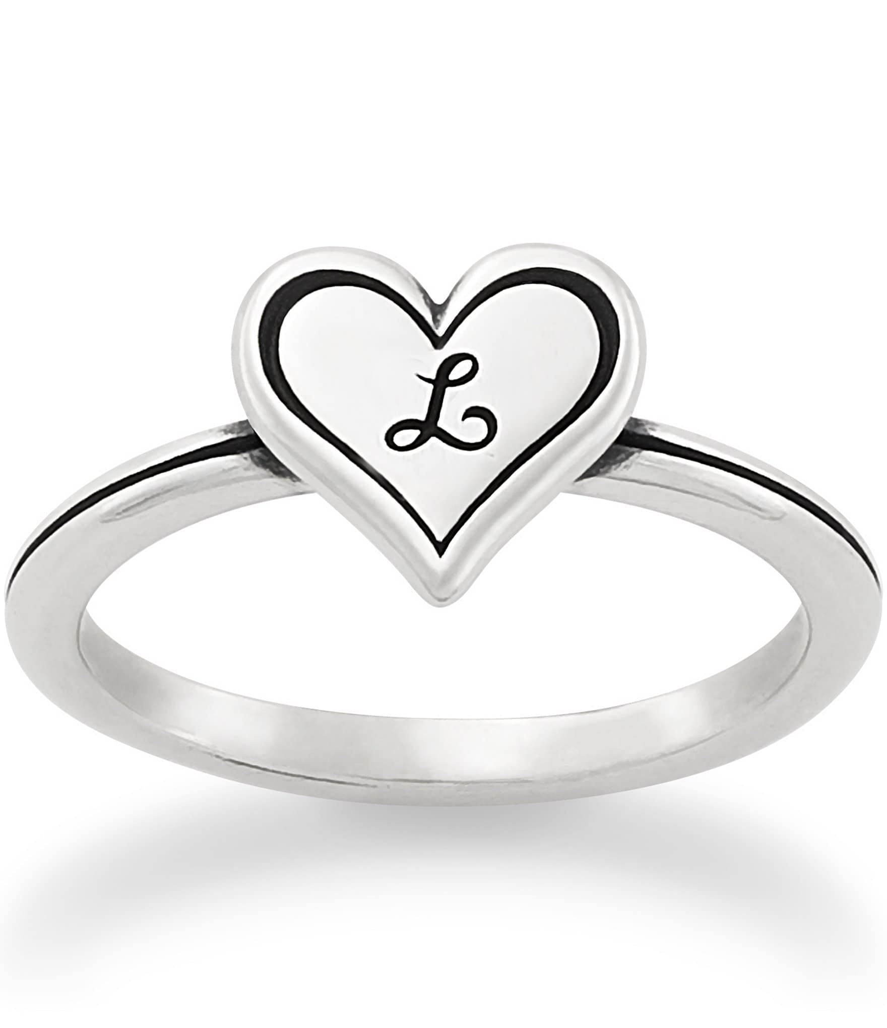 James Avery Delicate Heart Initial Ring