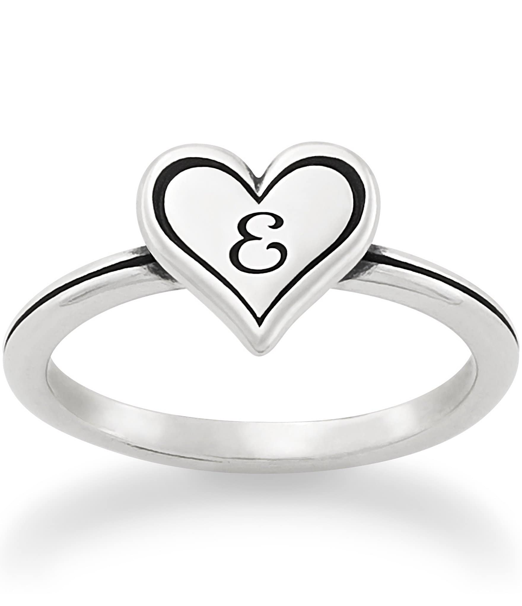 James Avery Delicate Heart Initial Ring