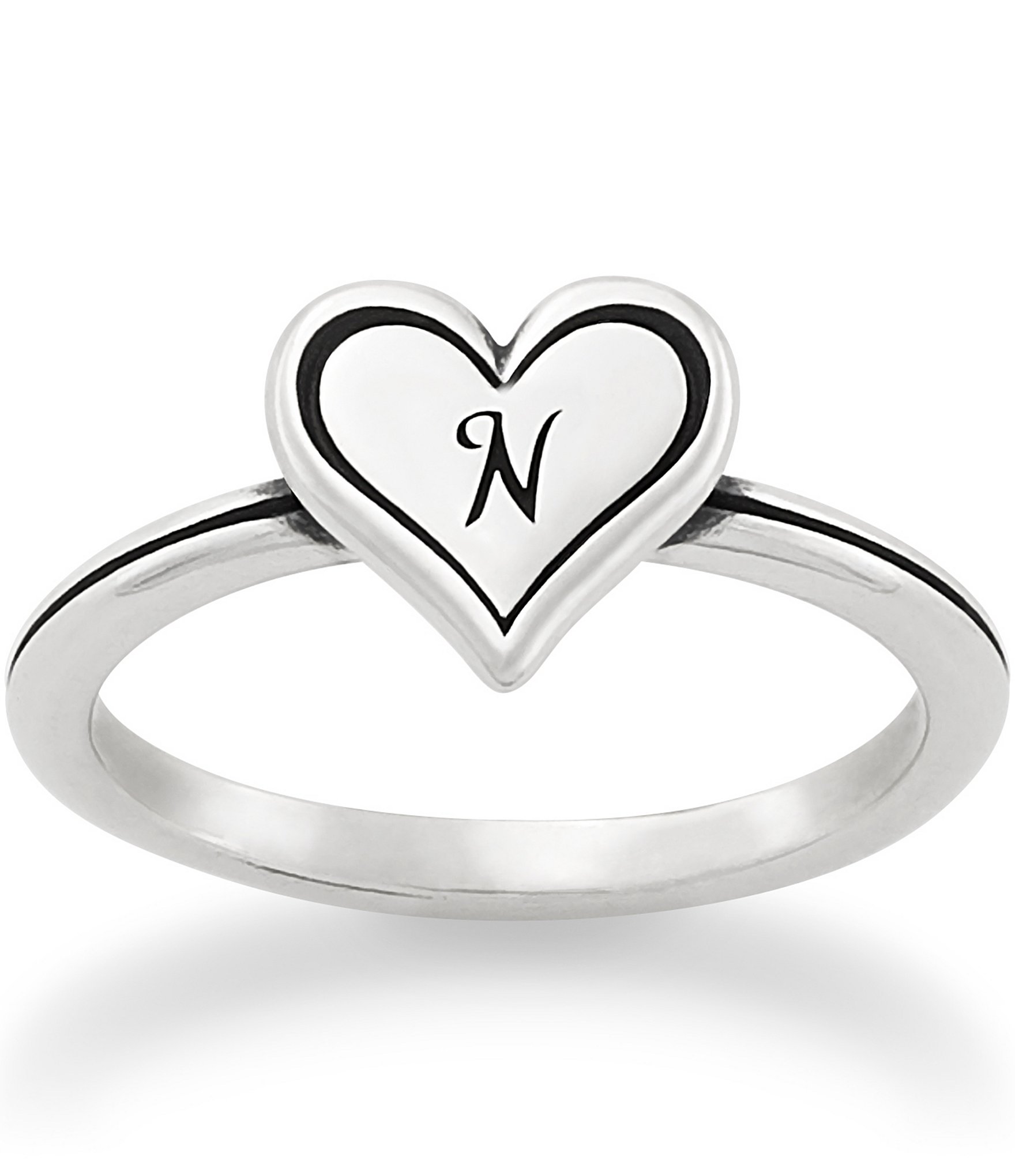 James Avery Delicate Heart Initial Ring