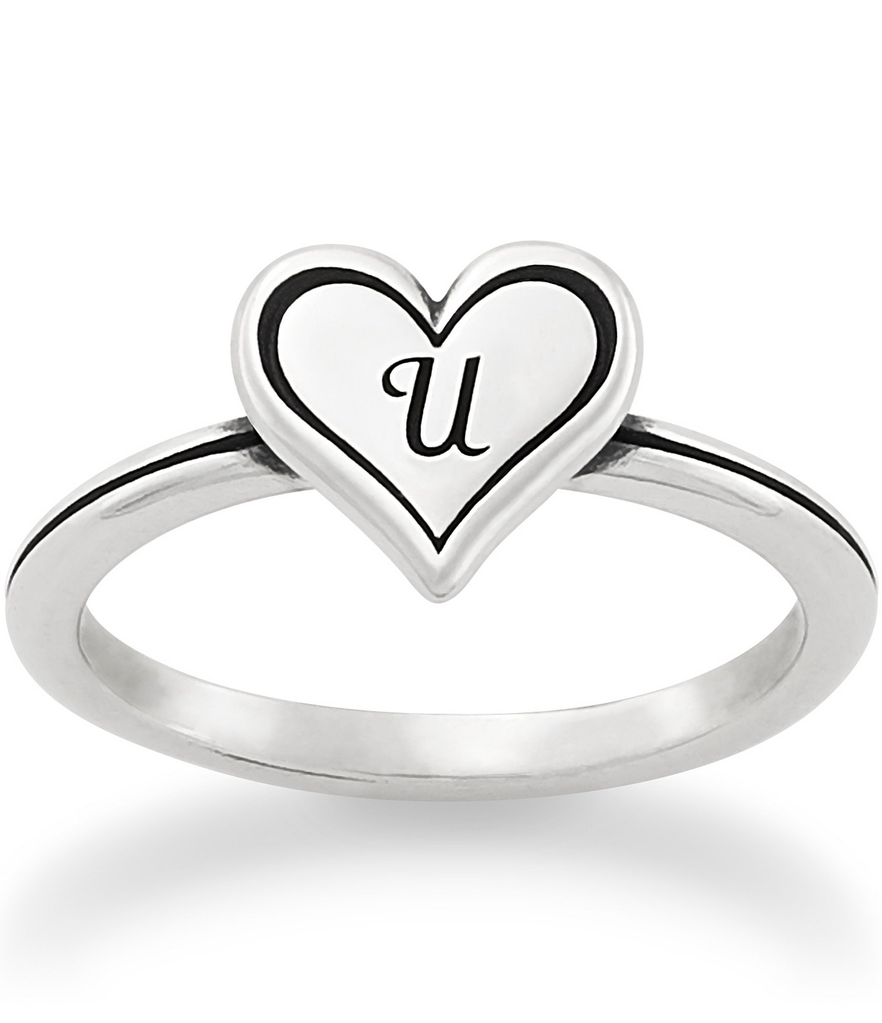 James Avery Delicate Heart Initial Ring