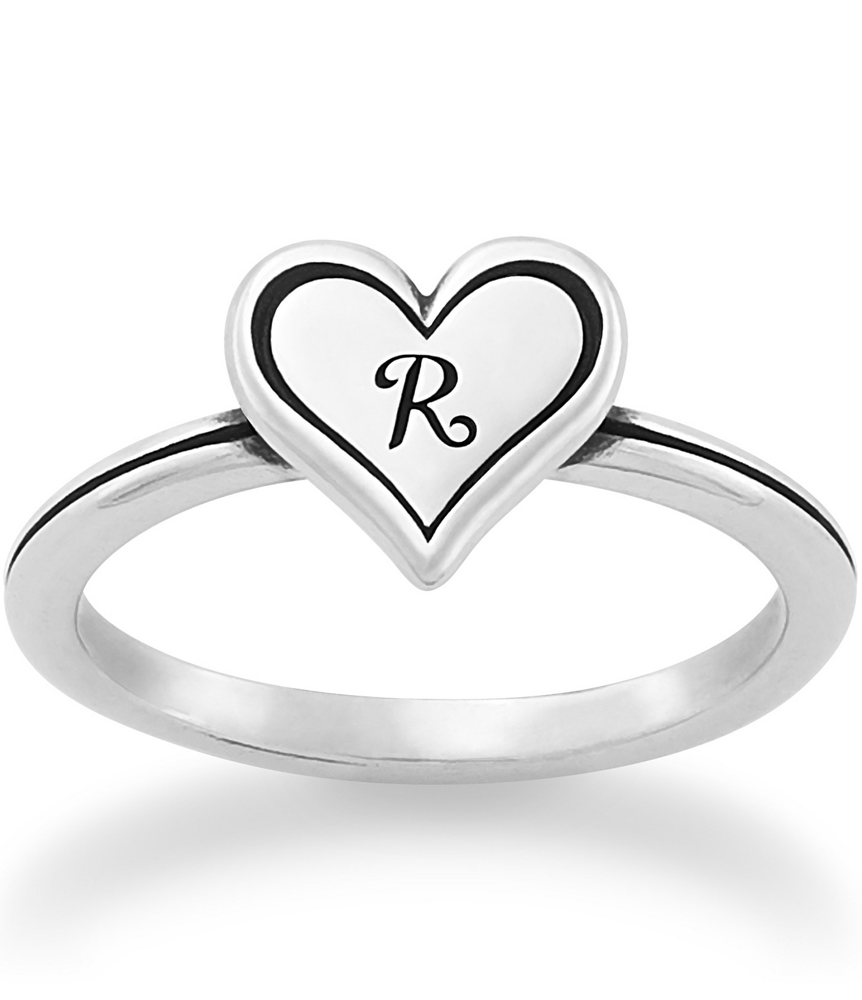 James Avery Delicate Heart Initial Ring