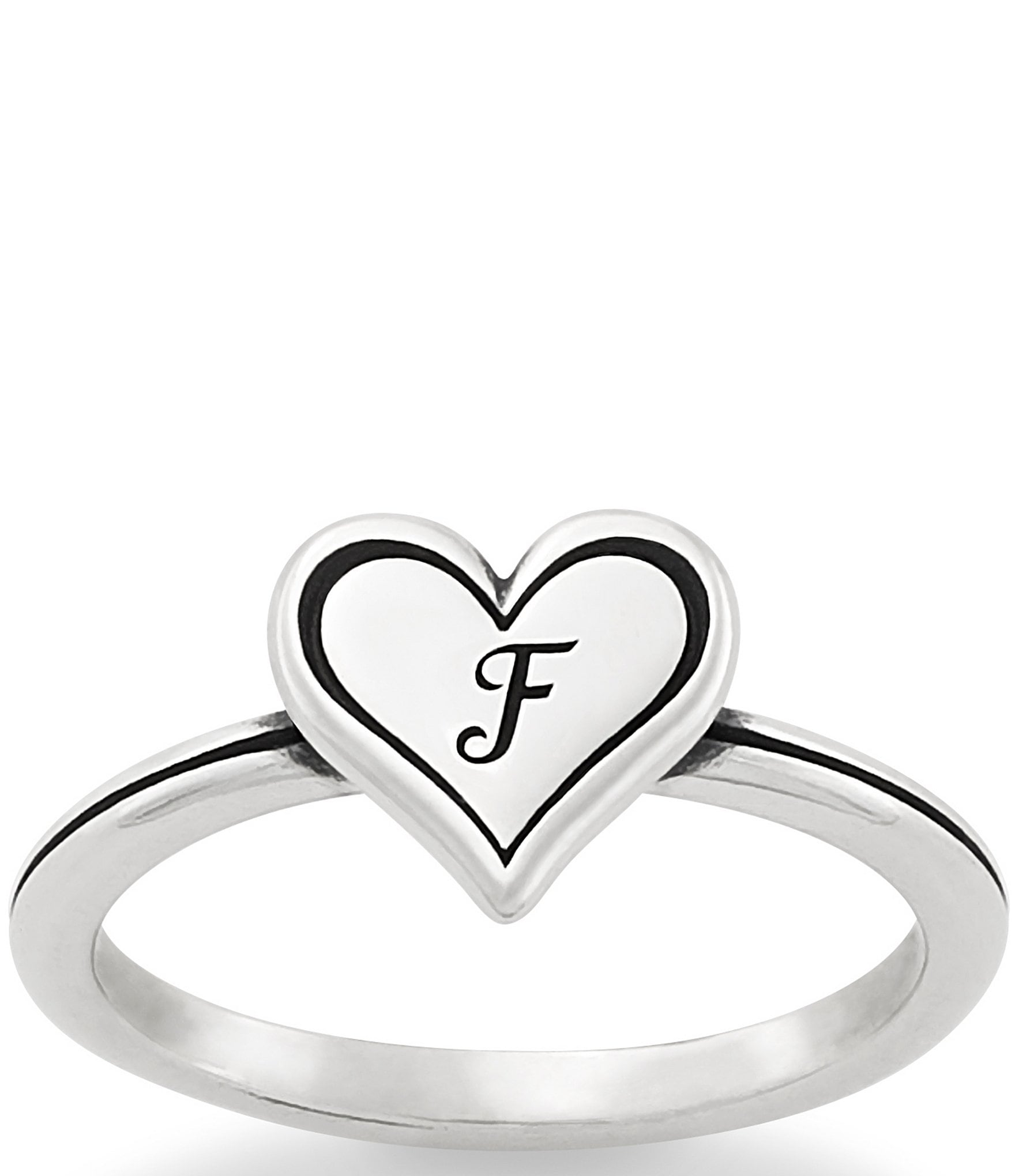 James Avery Delicate Heart Initial Ring