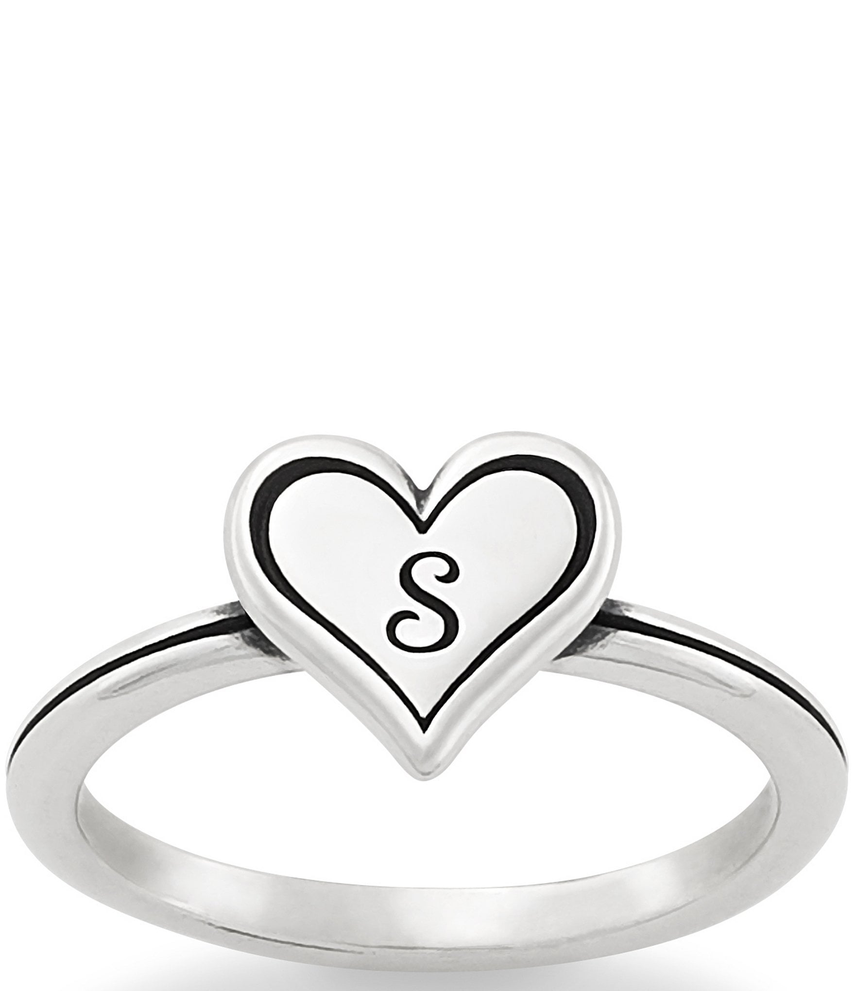 James Avery Delicate Heart Initial Ring