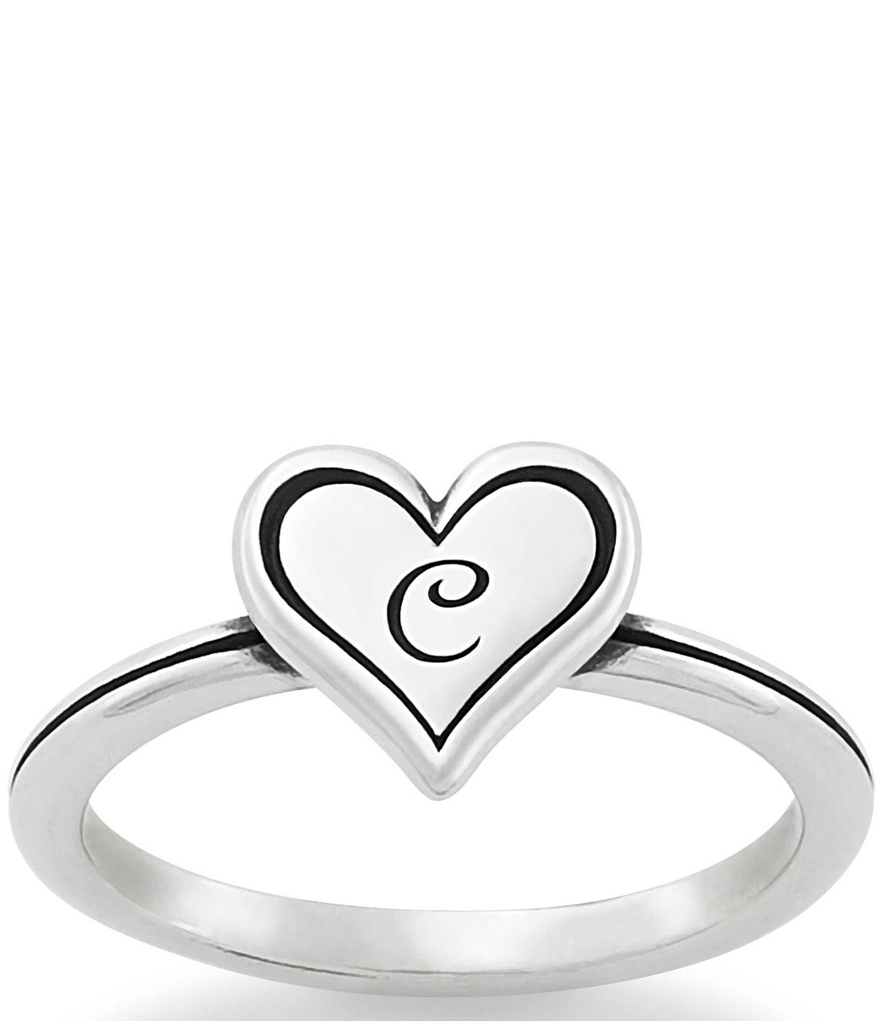 James Avery Delicate Heart Initial Ring