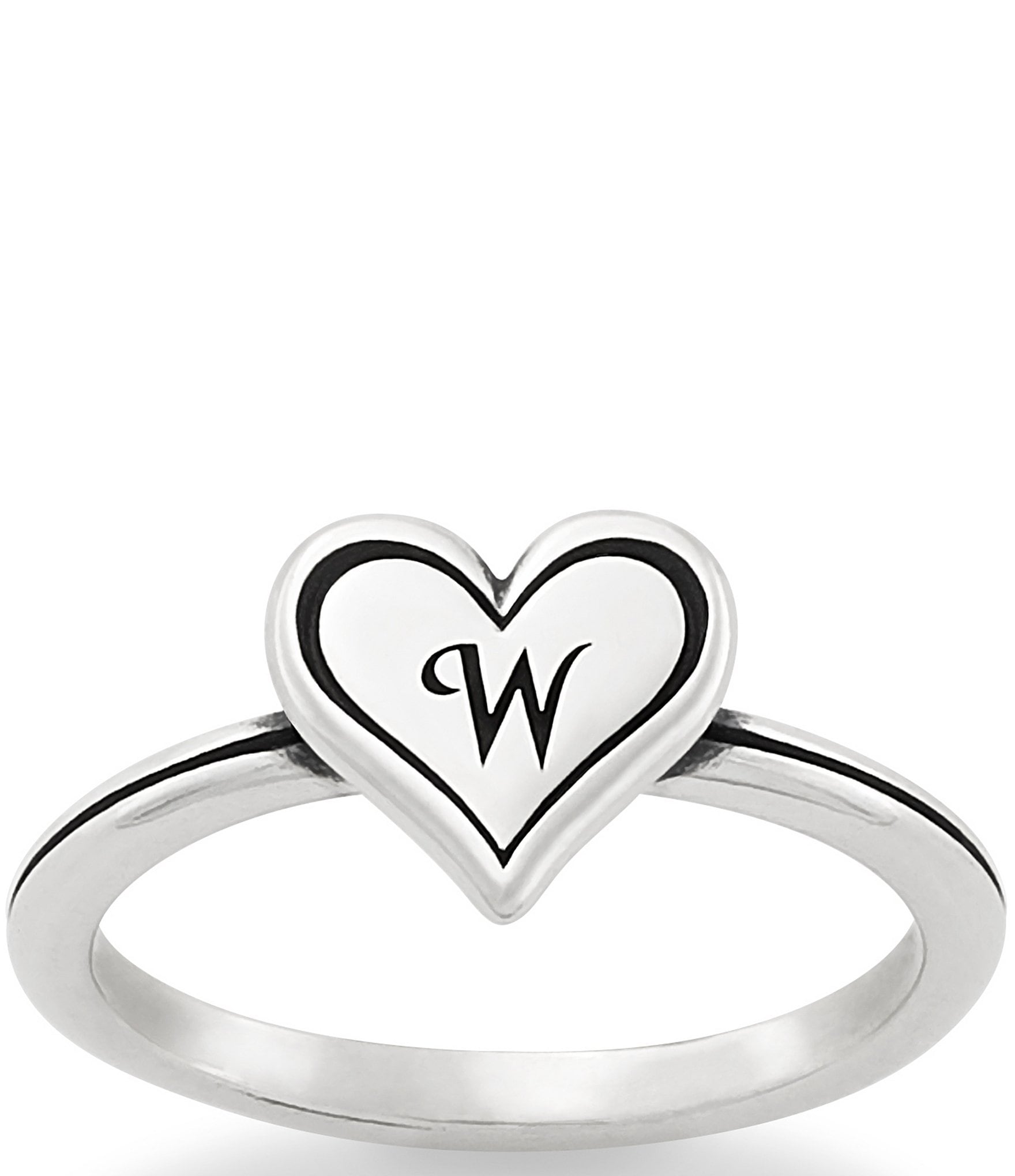 James Avery Delicate Heart Initial Ring
