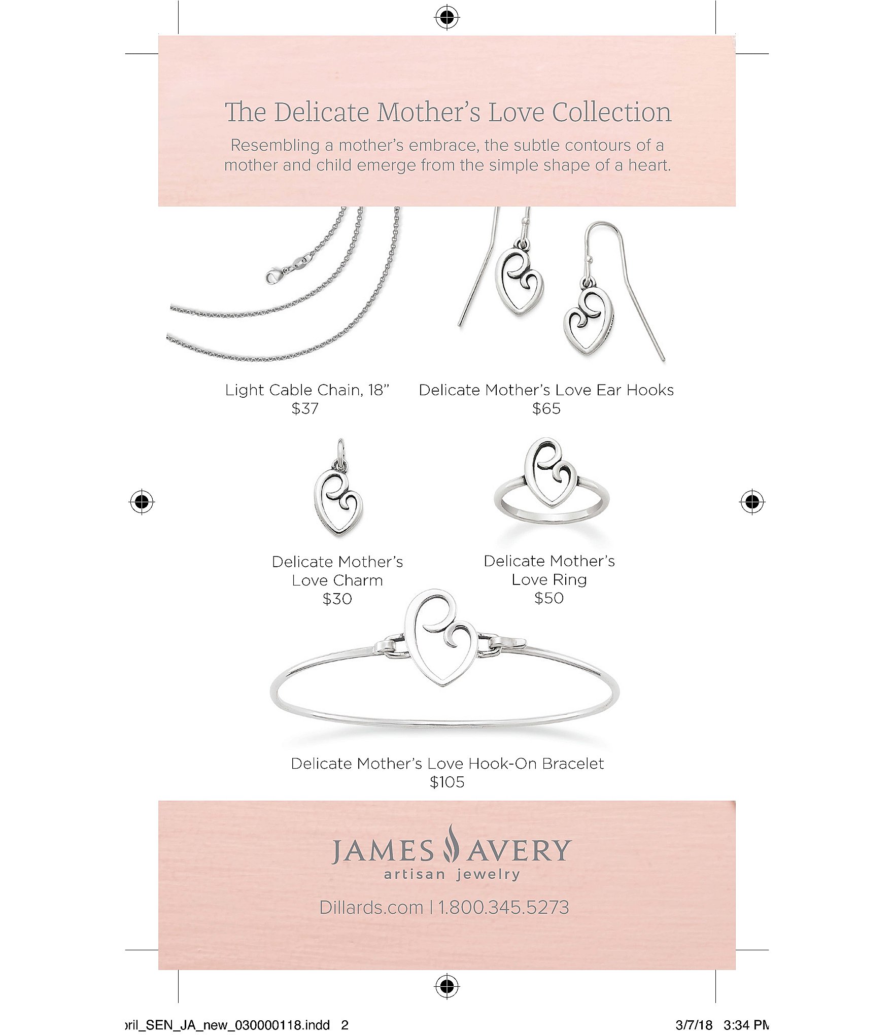 James Avery Delicate Mother's Love Hook-On Bracelet