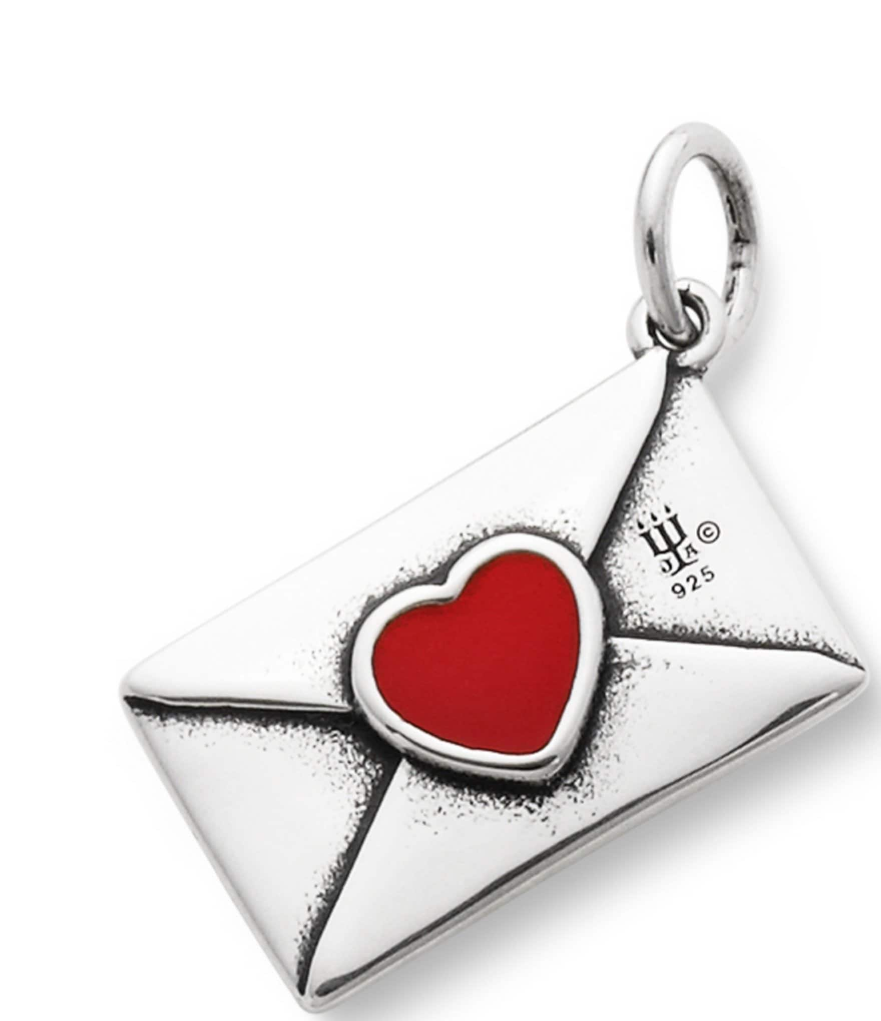 James Avery Enamel and Sterling Silver Love Letter Charm