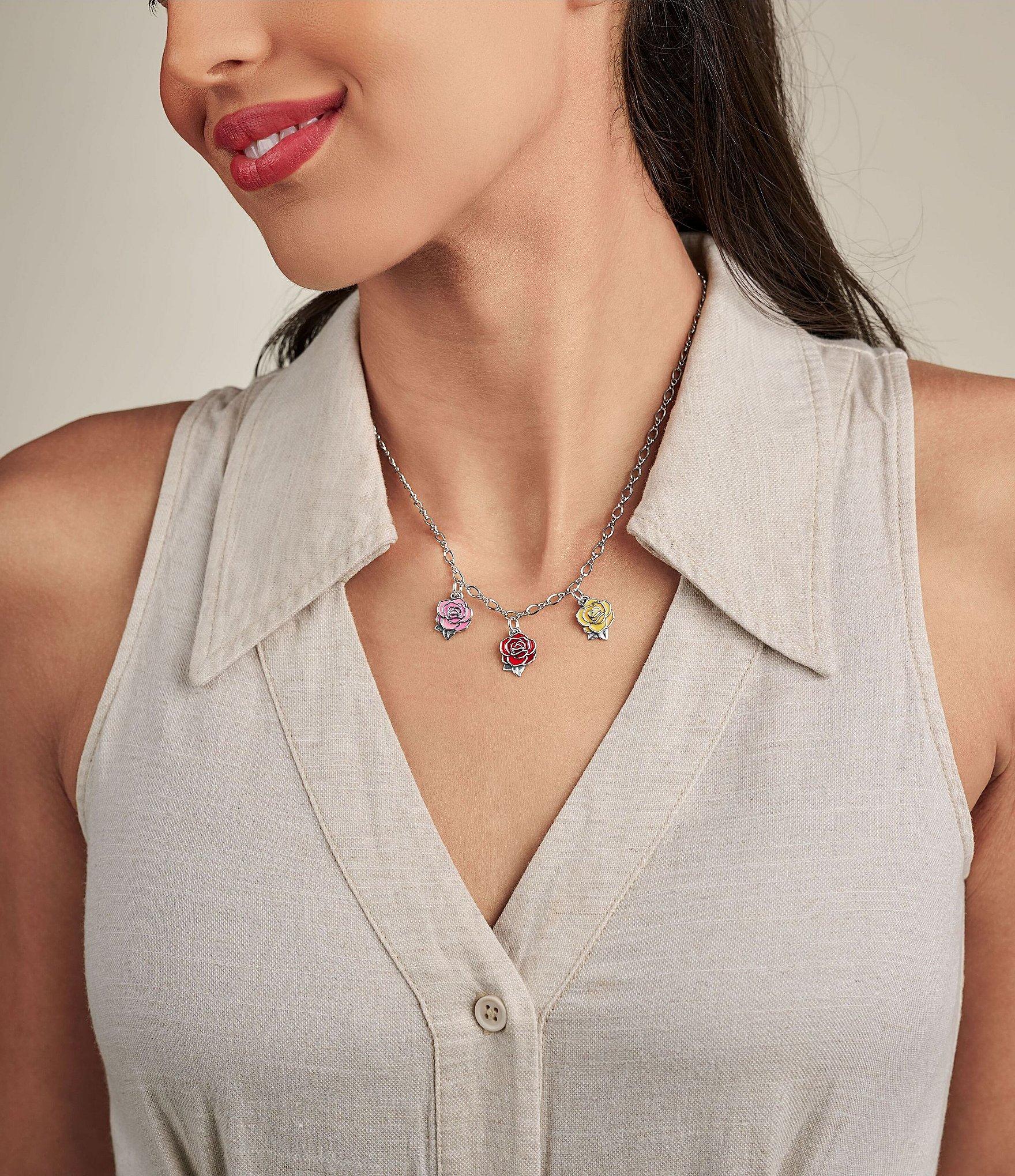 James Avery Enamel Consuela Rose Charm