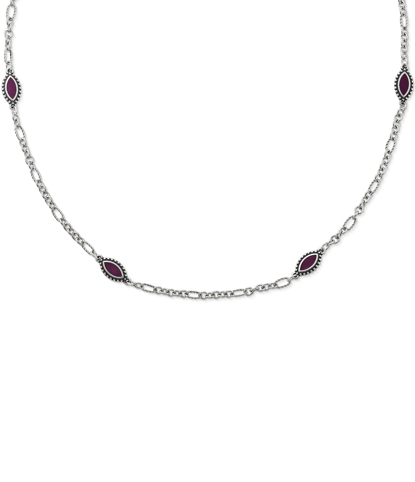 James Avery Purple Enamel Sterling Silver Cordoba Necklace | Dillard's