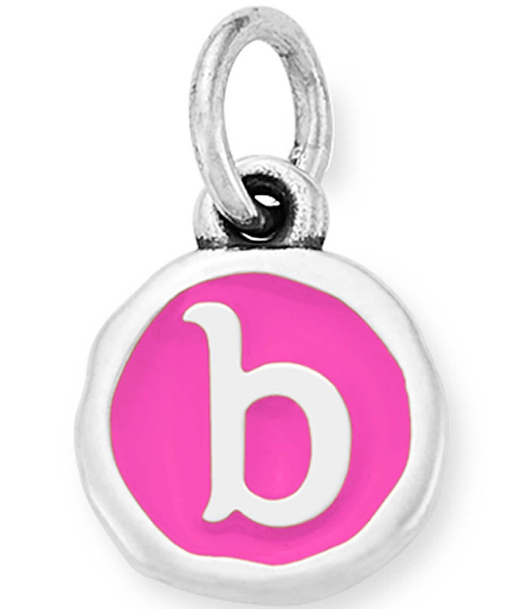 James Avery Enamel Dark Pink Initial Charm