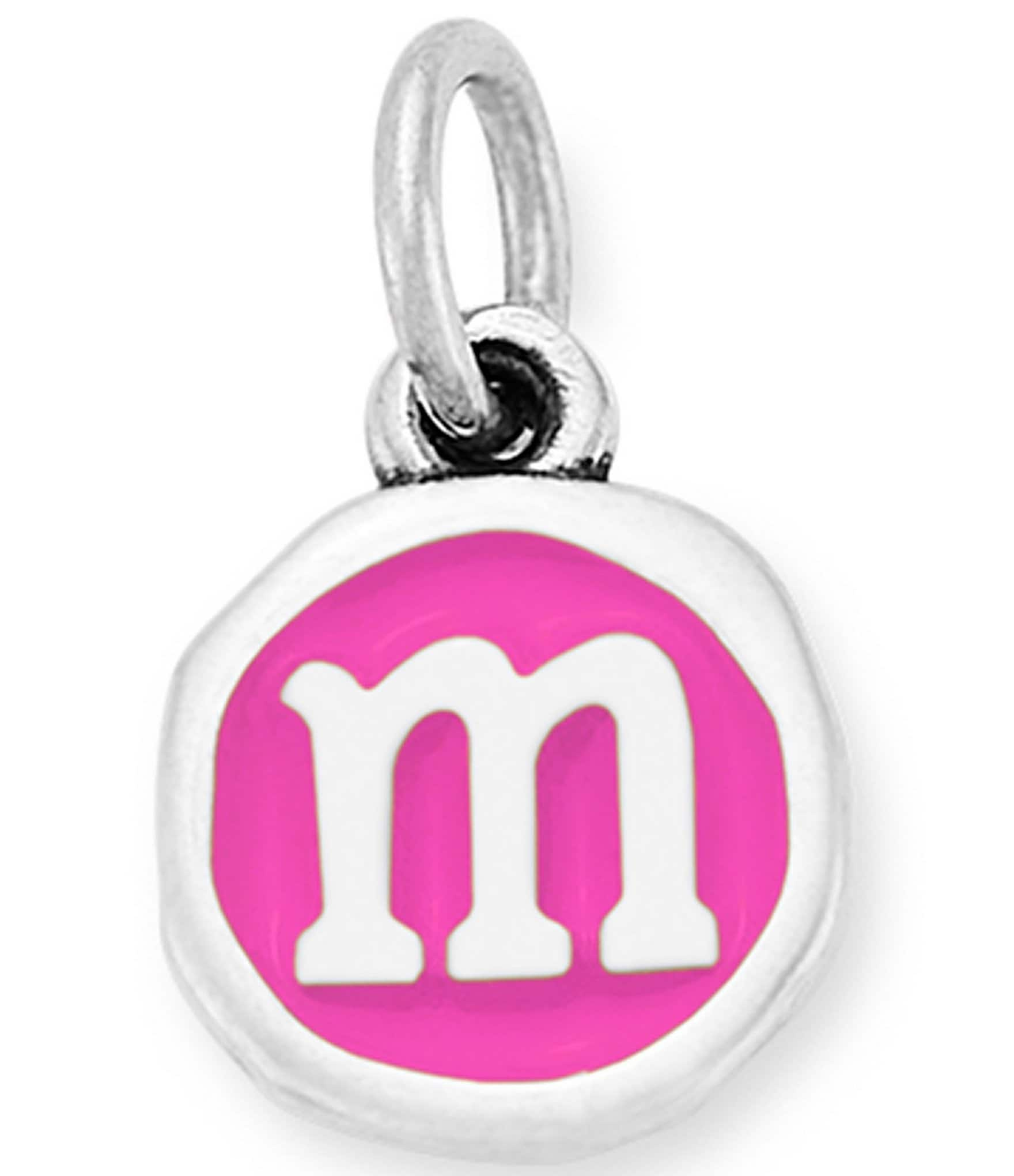 James Avery Enamel Dark Pink Initial Charm