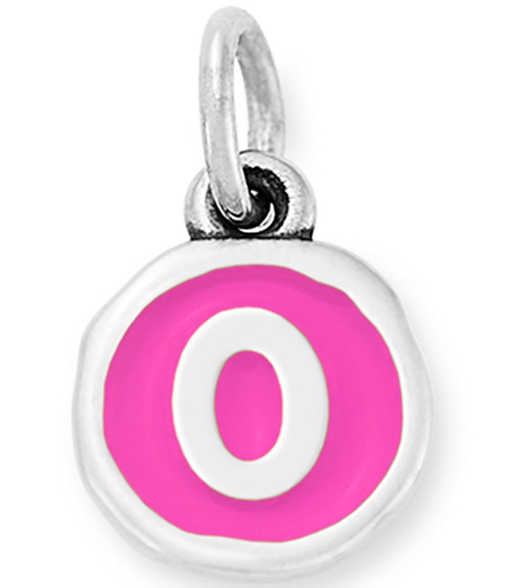 James Avery Enamel Dark Pink Initial Charm