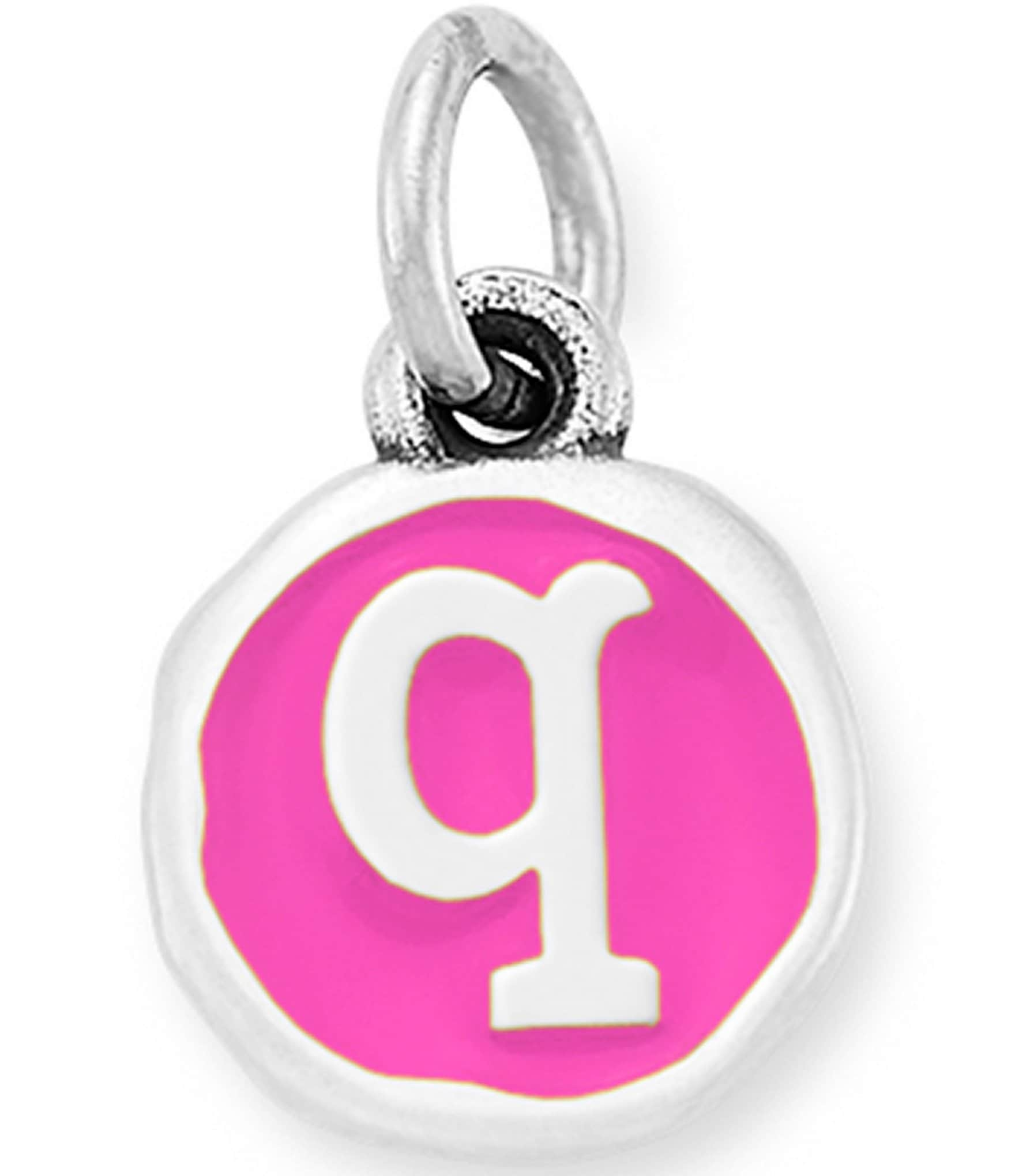 James Avery Enamel Dark Pink Initial Charm