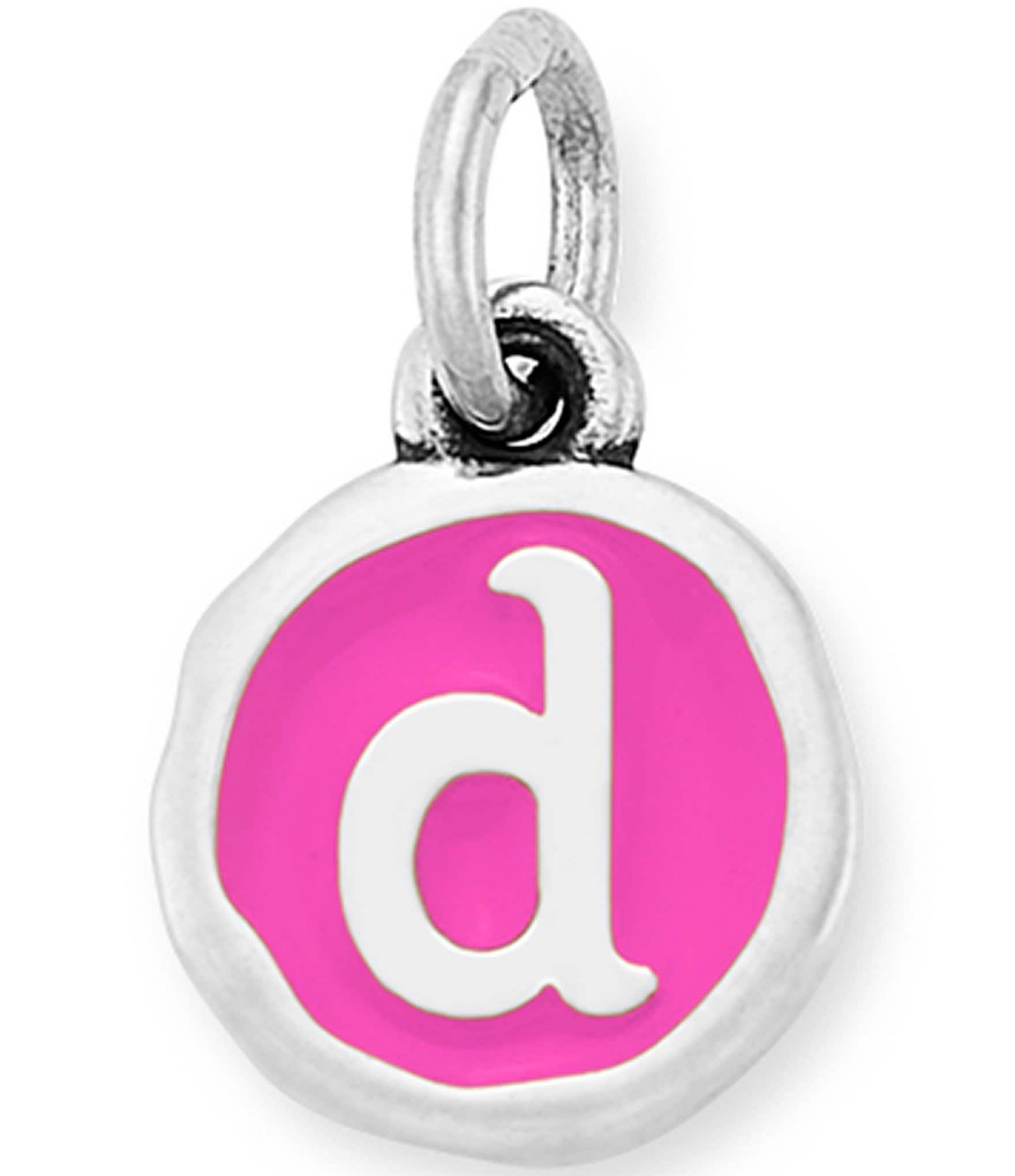 James Avery Enamel Dark Pink Initial Charm