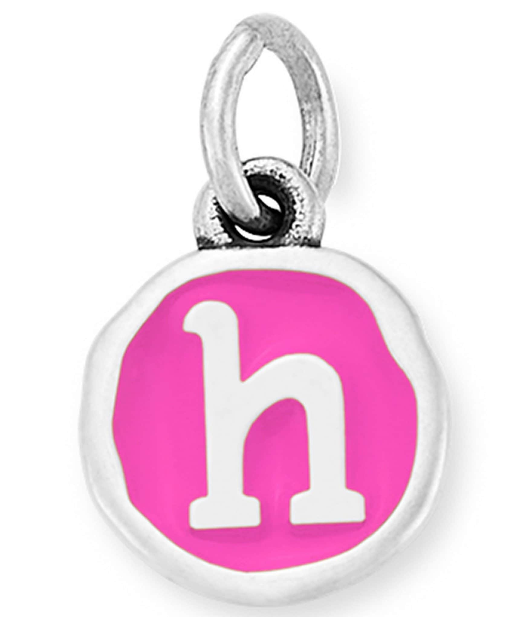 James Avery Enamel Dark Pink Initial Charm