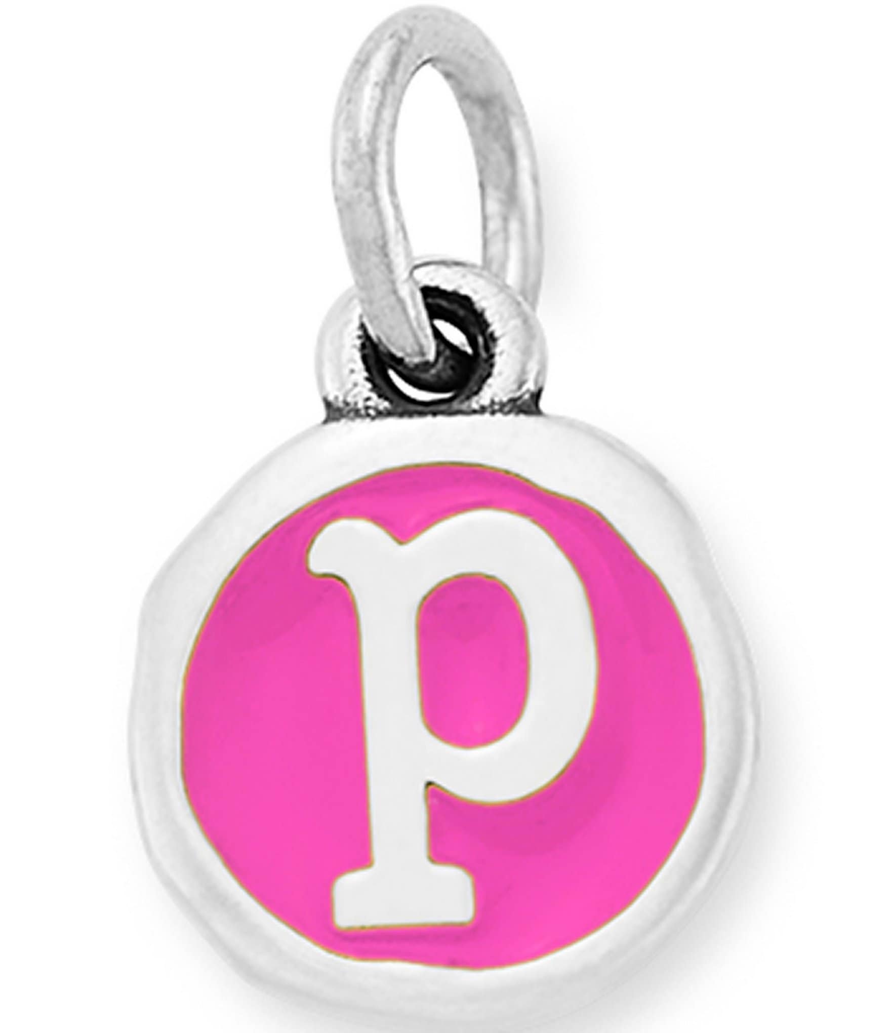 James Avery Enamel Dark Pink Initial Charm