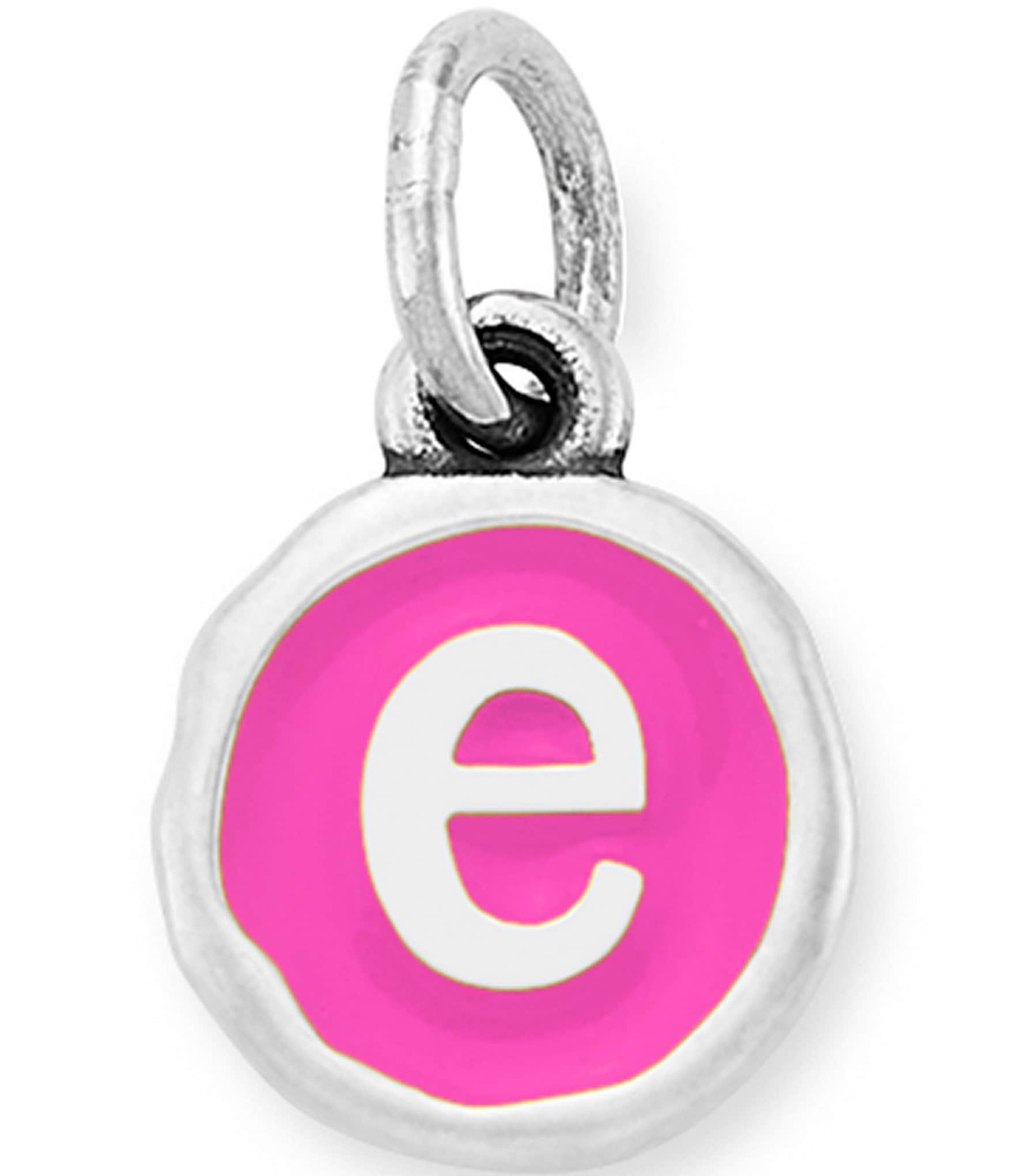 James Avery Enamel Dark Pink Initial Charm